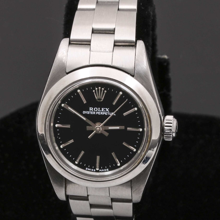 Stainless Steel Rolex Oyster Perpetual Wristwatch