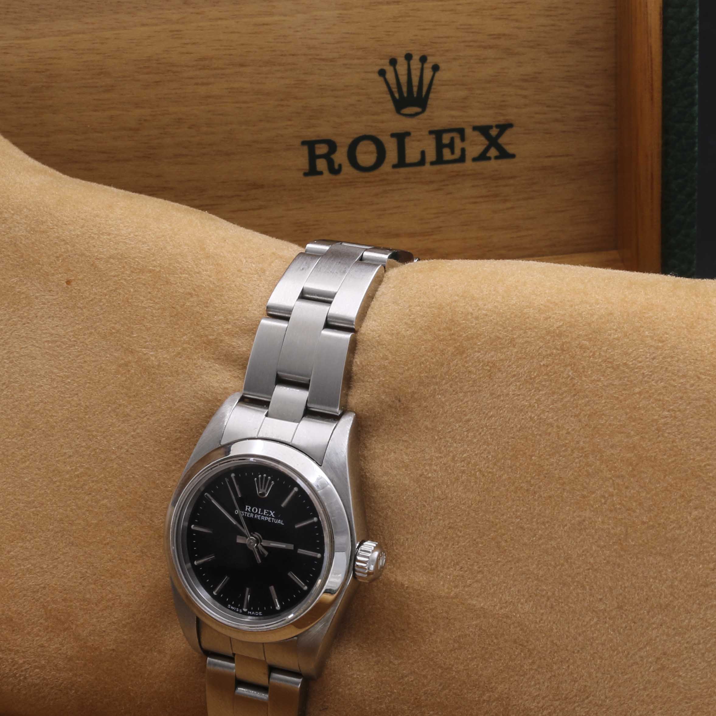 Stainless Steel Rolex Oyster Perpetual Watch