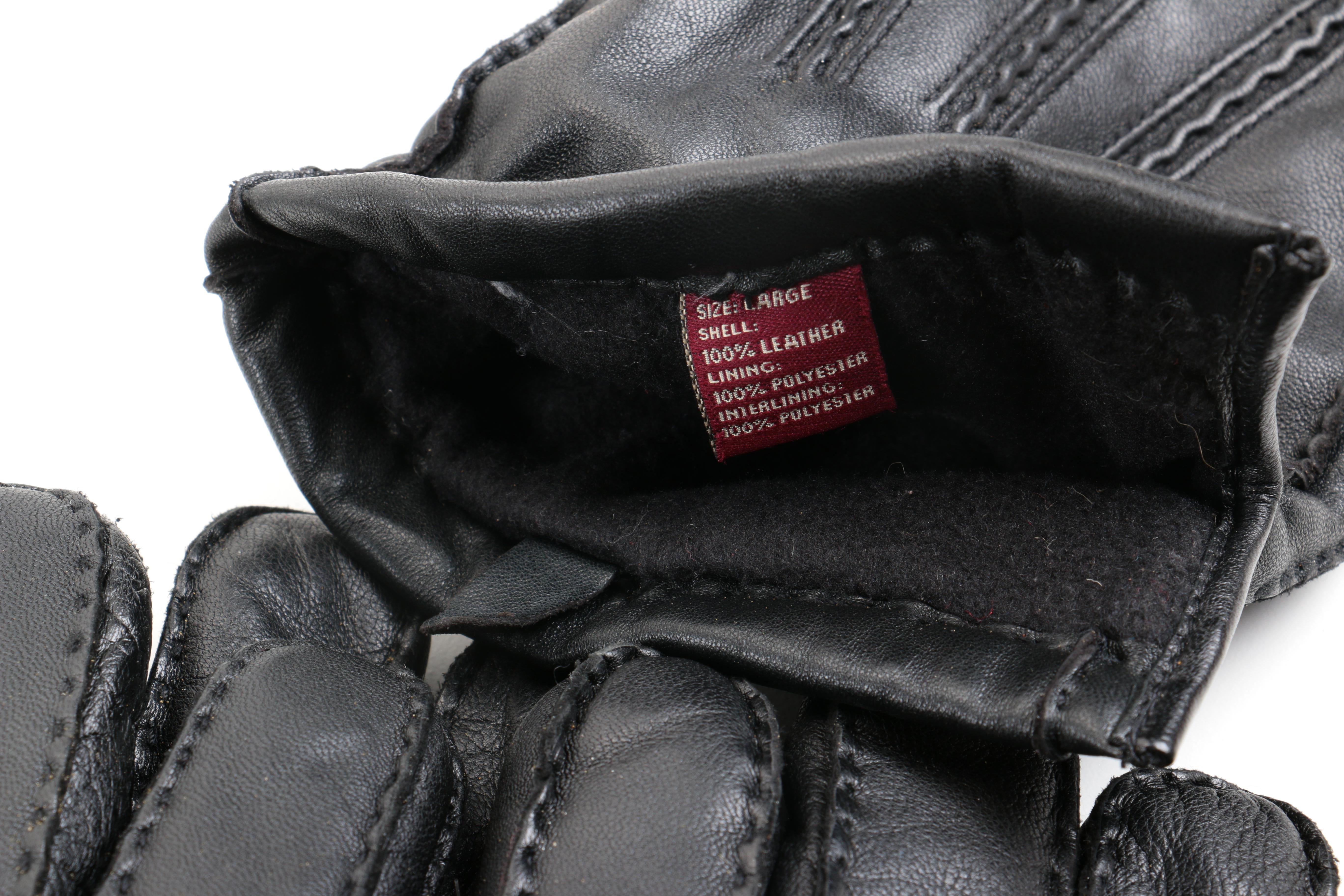 Assortment of Men's Leather Gloves in Black, Grey and Brown