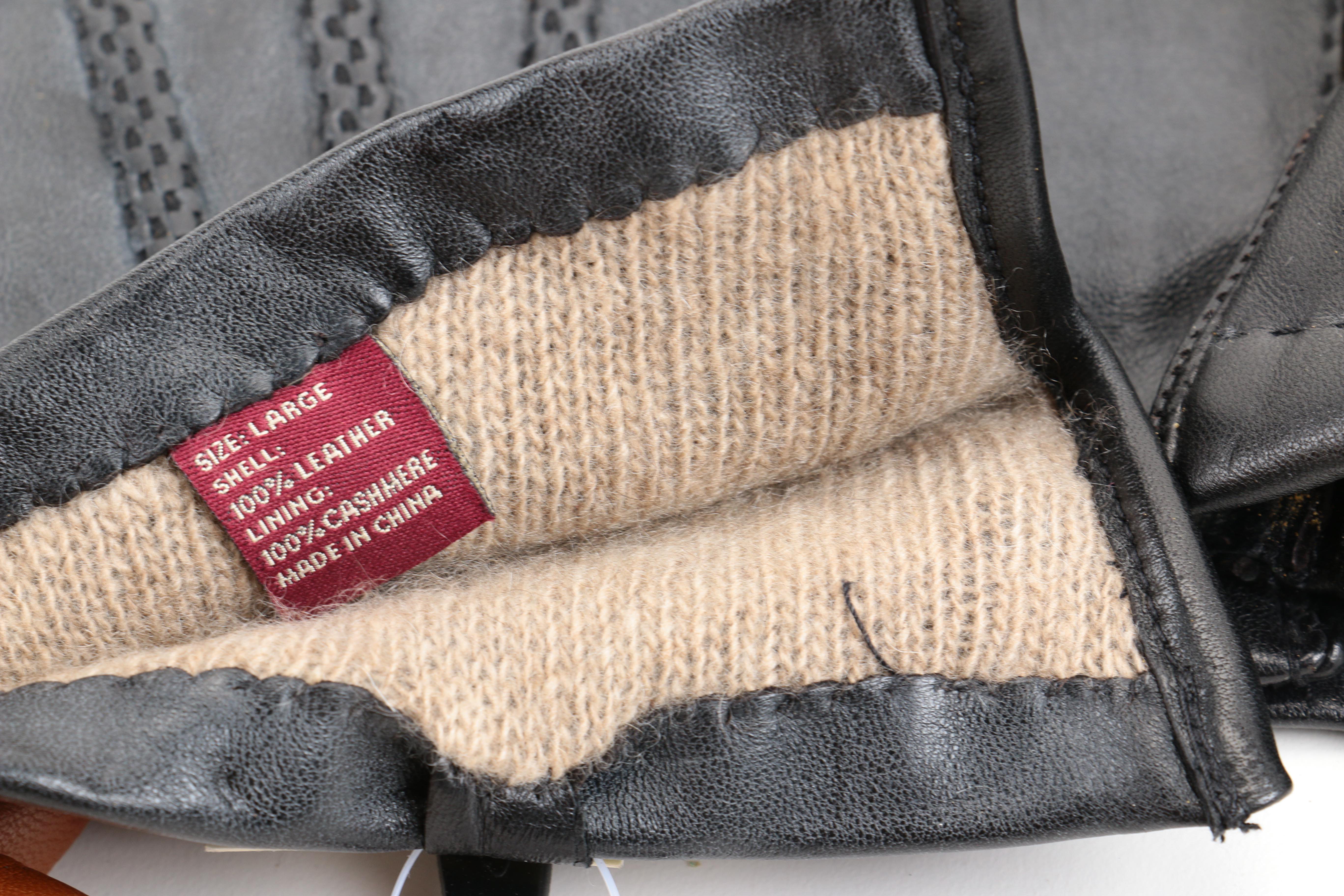 Assortment of Men's Leather Gloves in Black, Grey and Brown