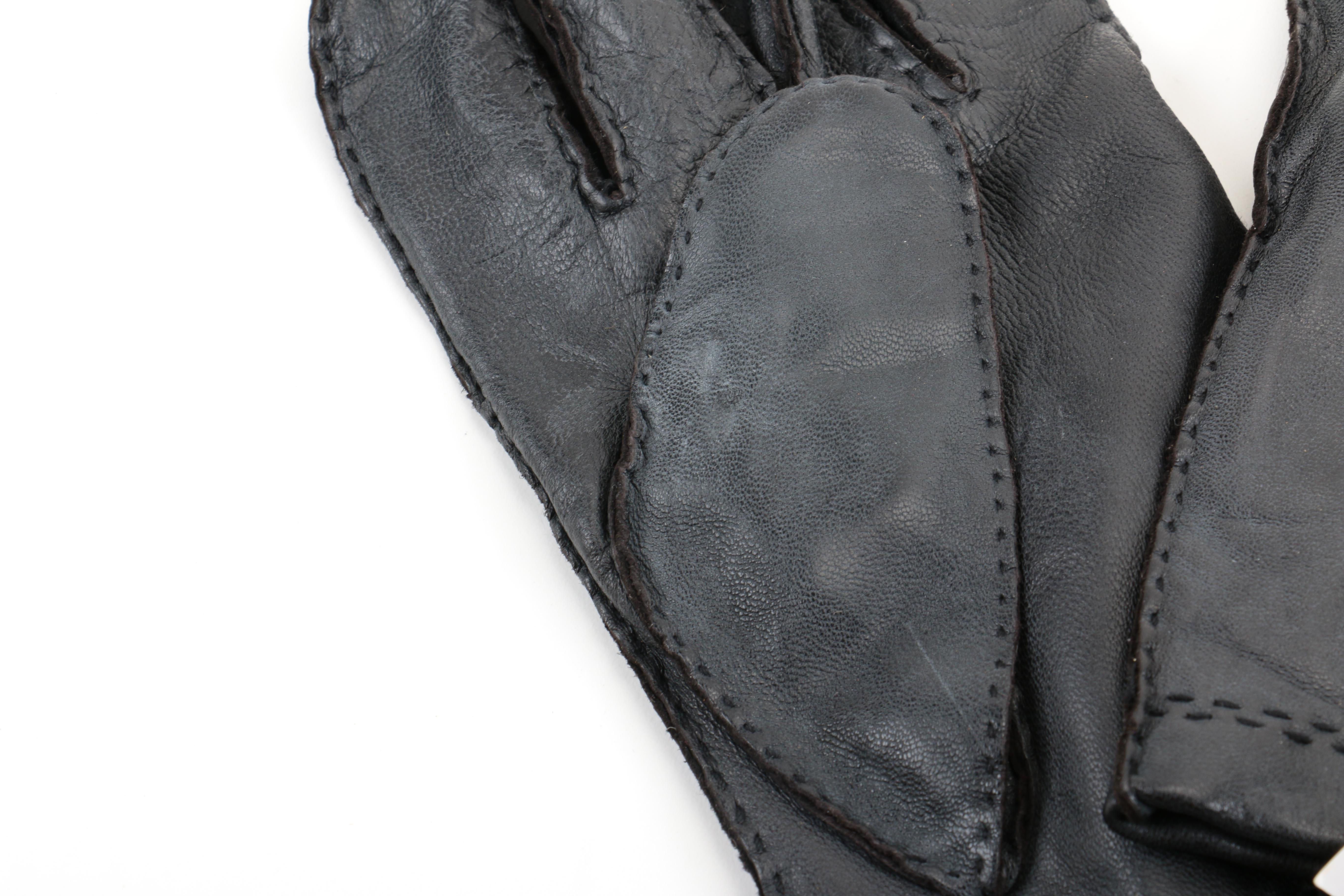 Assortment of Men's Leather Gloves in Black, Grey and Brown