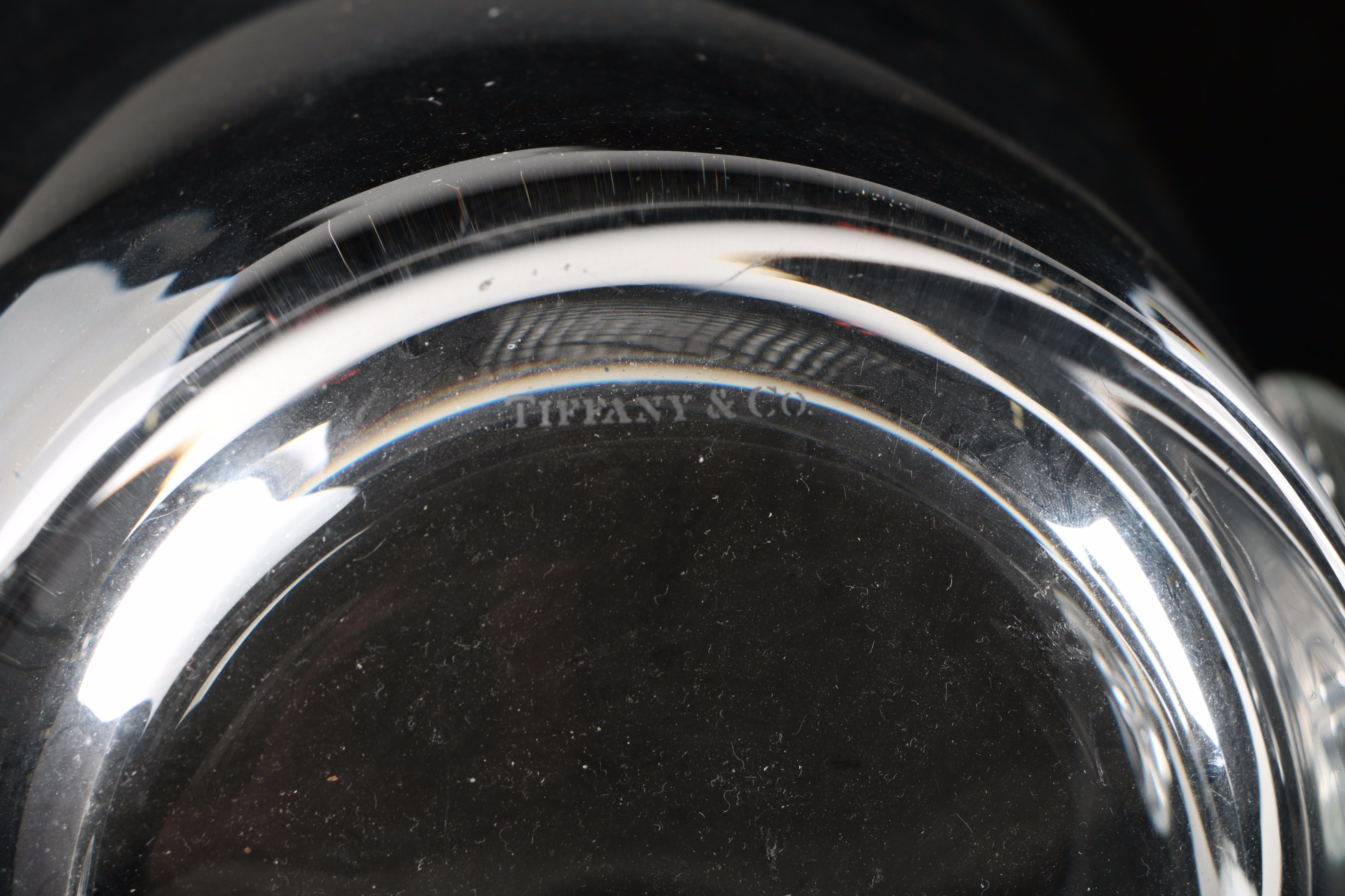 Tiffany & Co. Crystal Scrolled Handle Ice Bucket