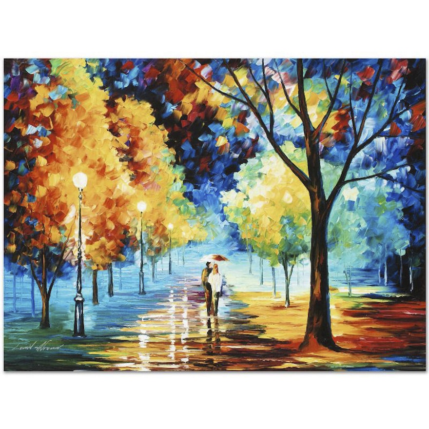 Leonid Afremov Limited Edition Giclee on Canvas "Night Alley"