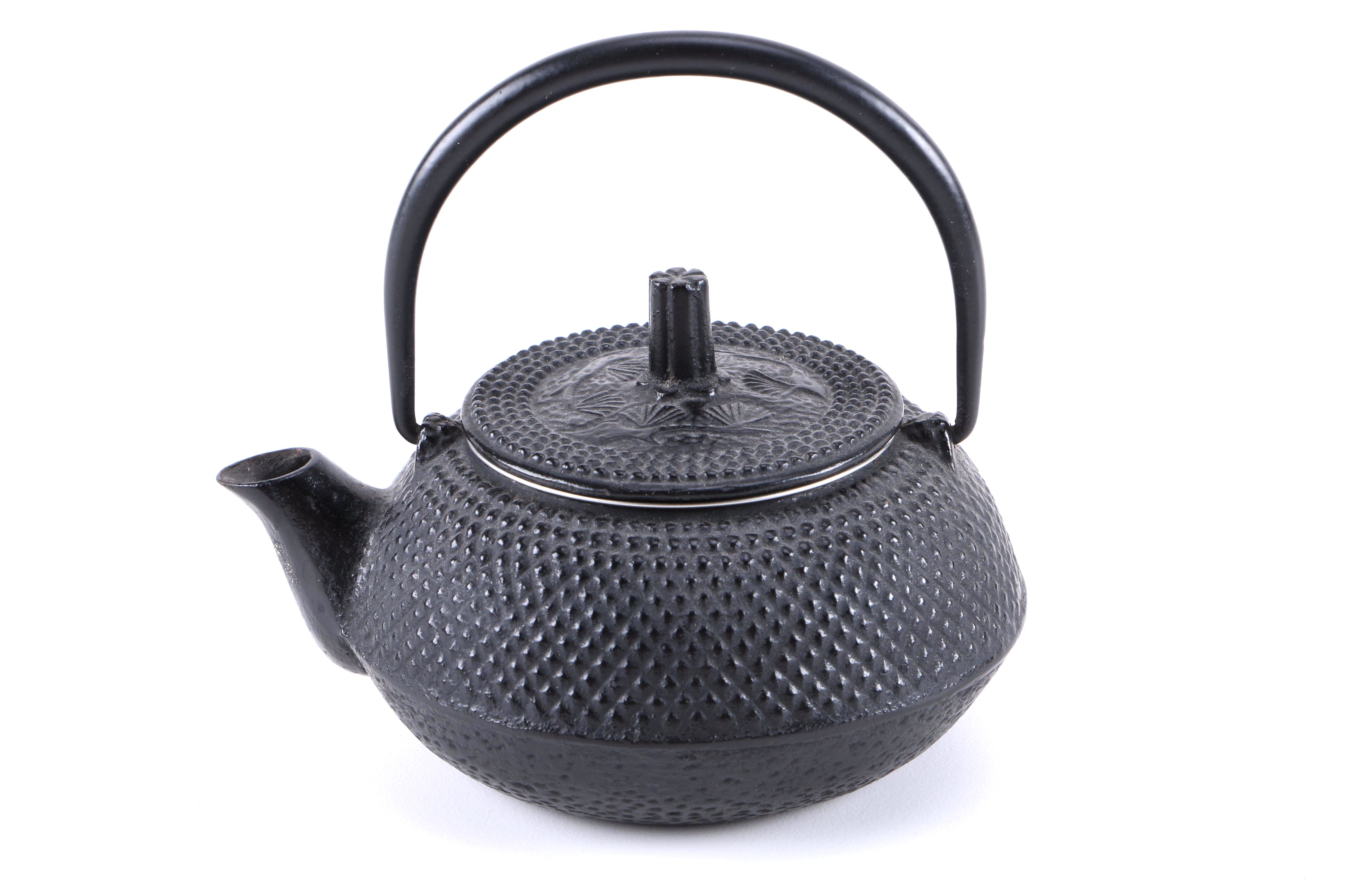 Cast Iron Tea Kettle, Vintage Sad Iron, and Lead Toy Boat