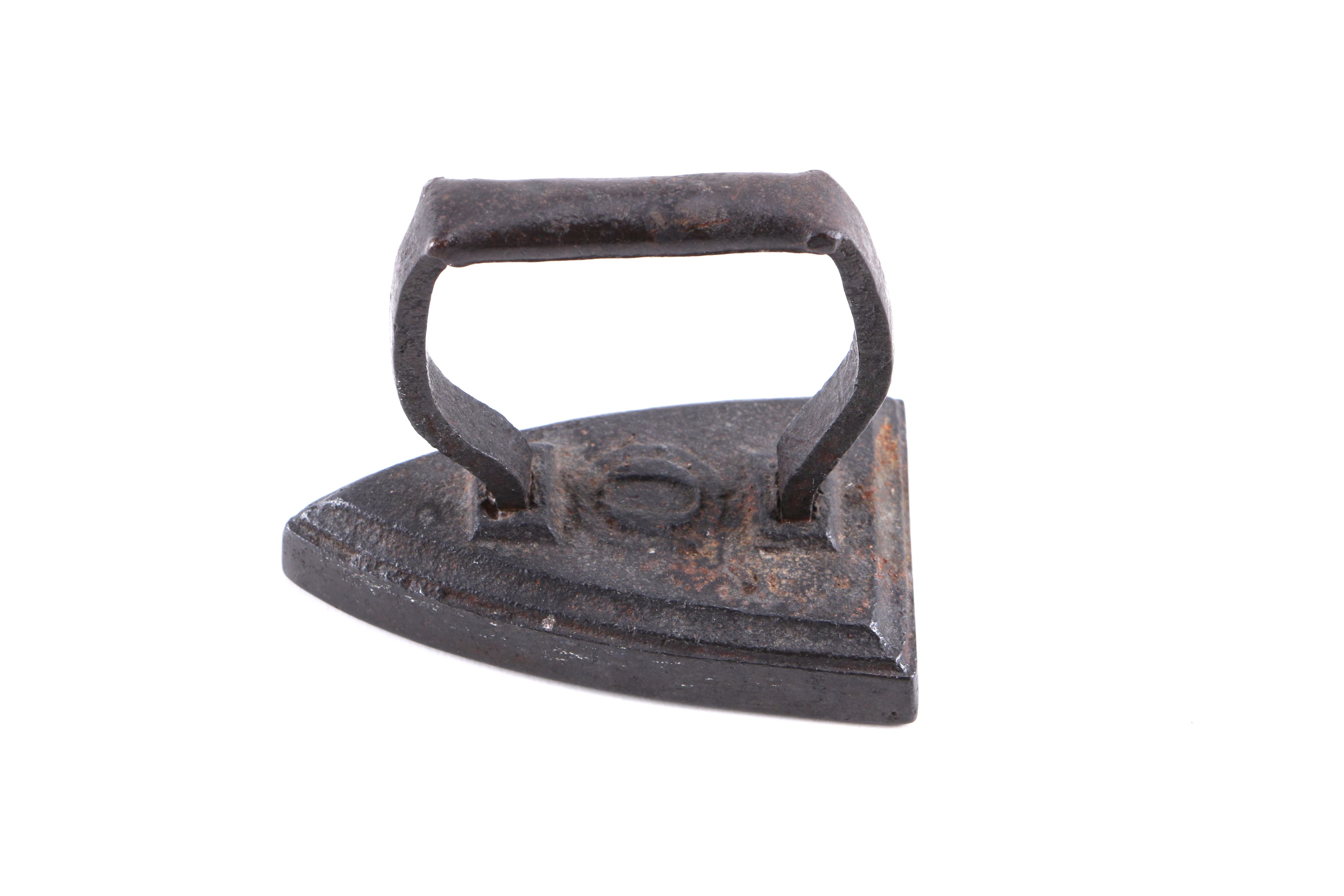 Cast Iron Tea Kettle, Vintage Sad Iron, and Lead Toy Boat