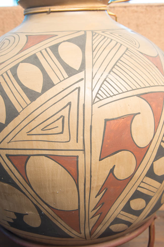 Hand Painted Coil Built Native American Vessel