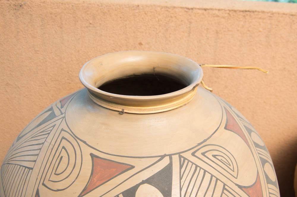 Hand Painted Coil Built Native American Vessel