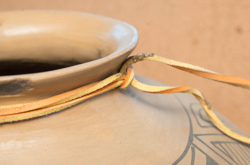 Hand Painted Coil Built Native American Vessel