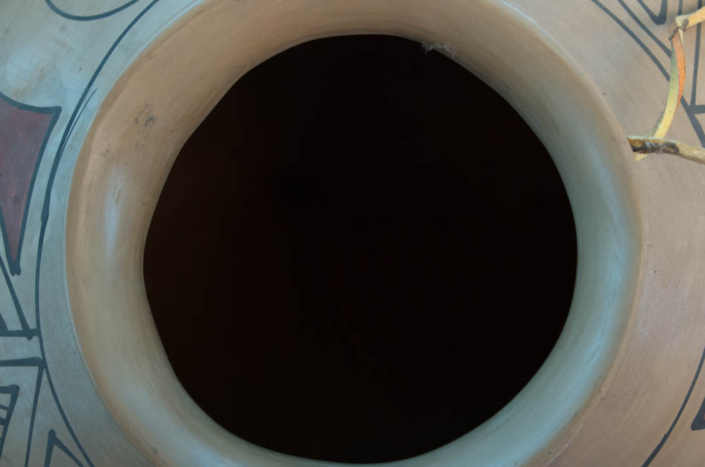 Hand Painted Coil Built Native American Vessel