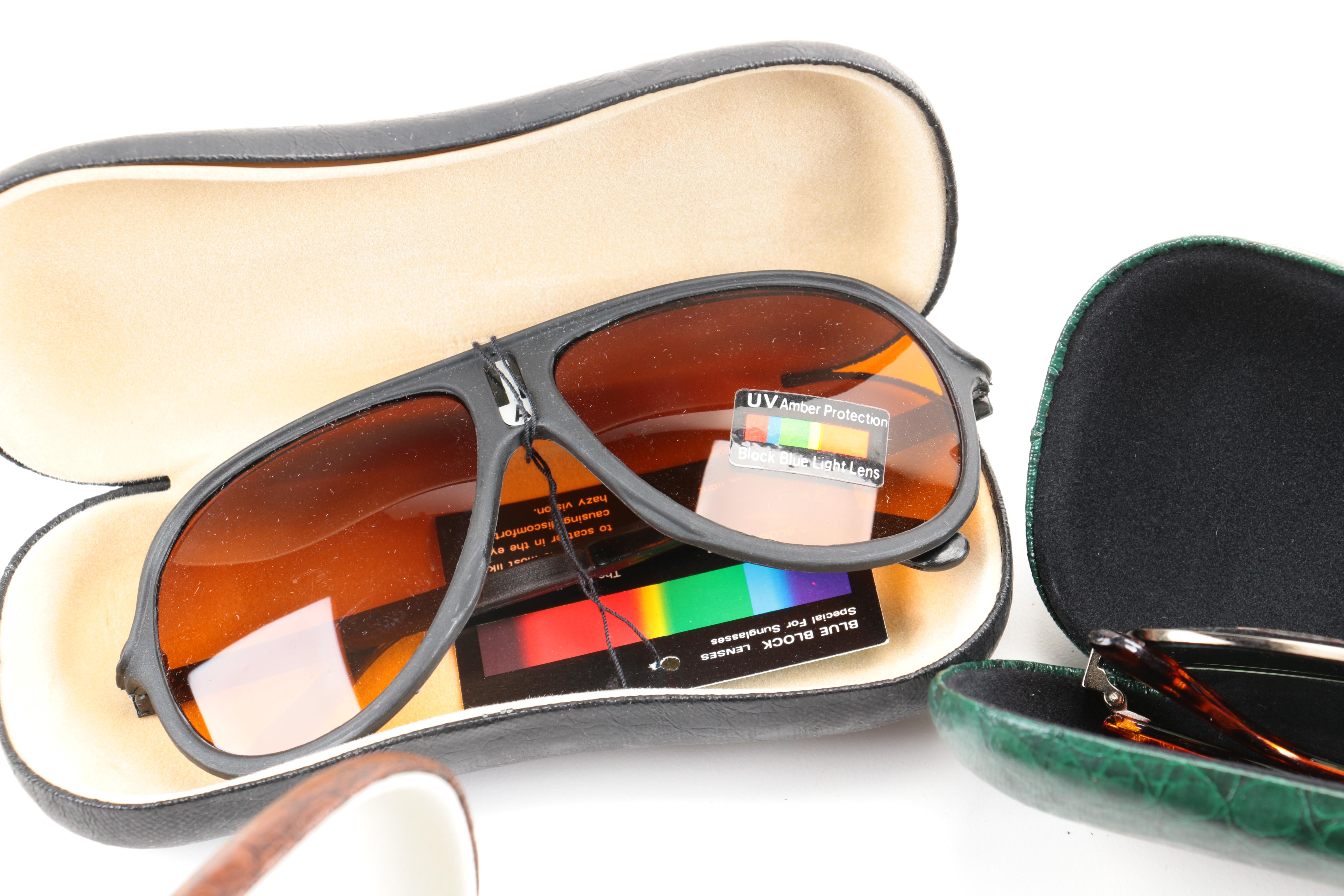 Large Assortment of Sunglasses and Cases