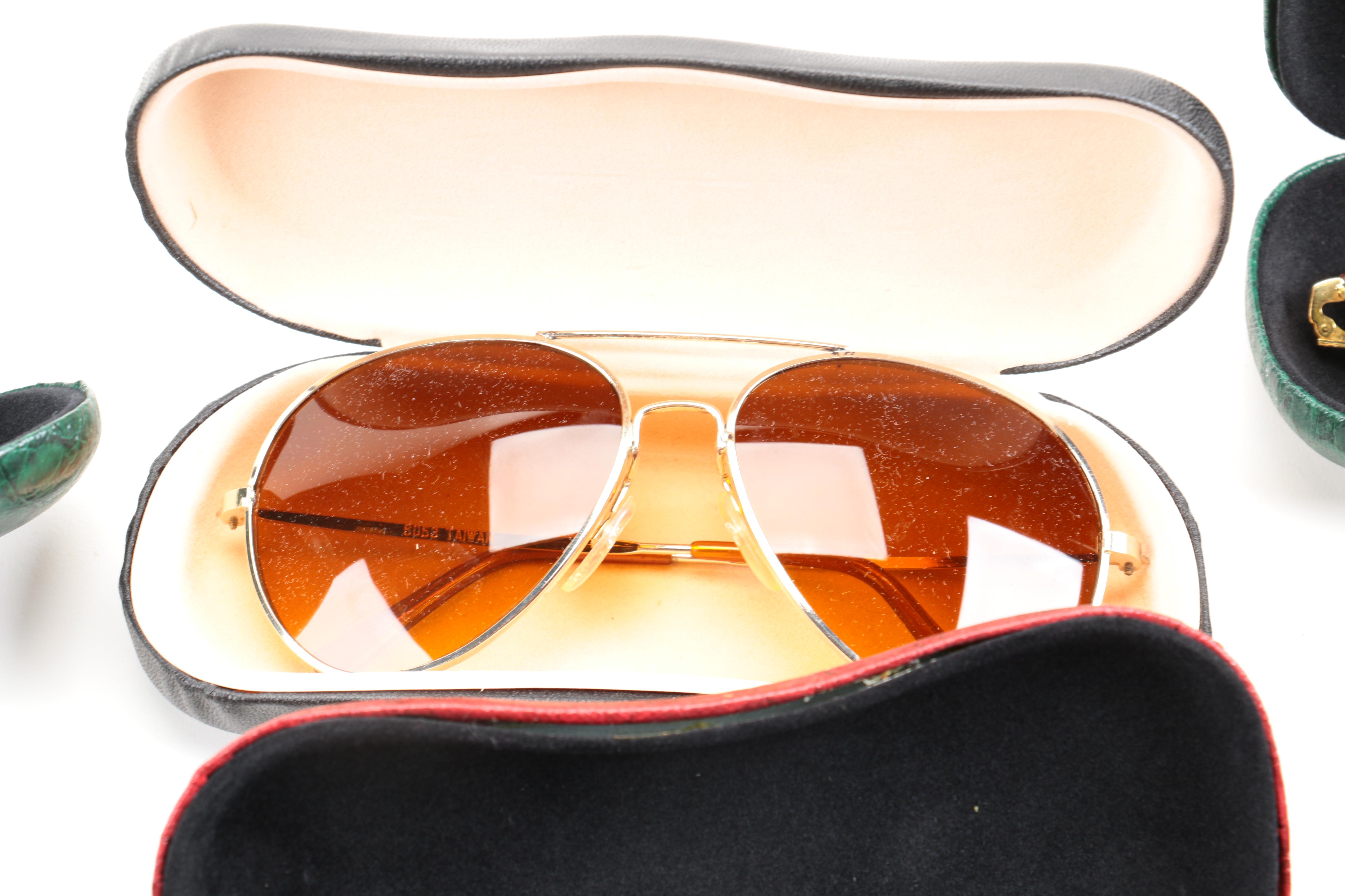 Large Assortment of Sunglasses and Cases