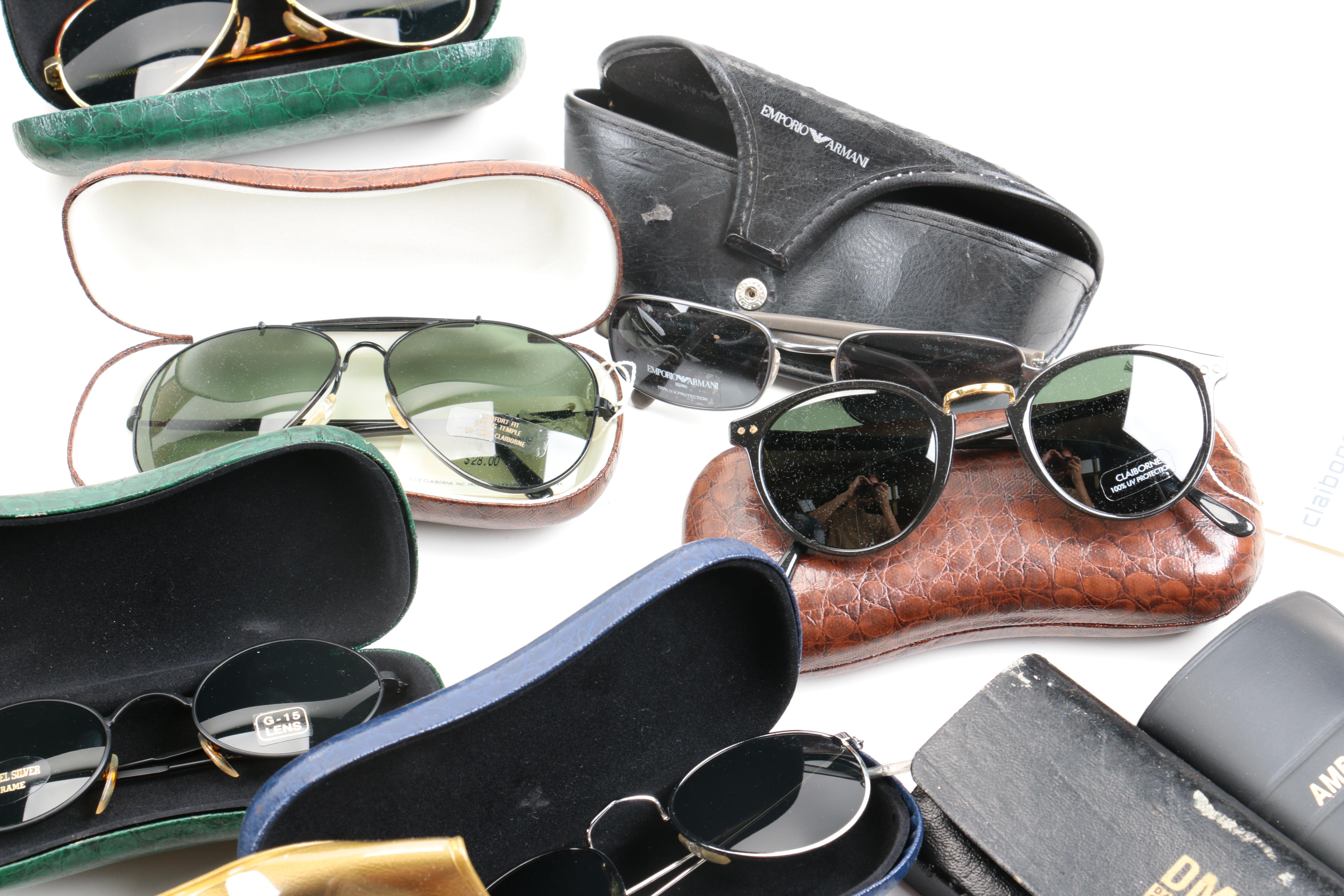 Large Assortment of Sunglasses and Cases
