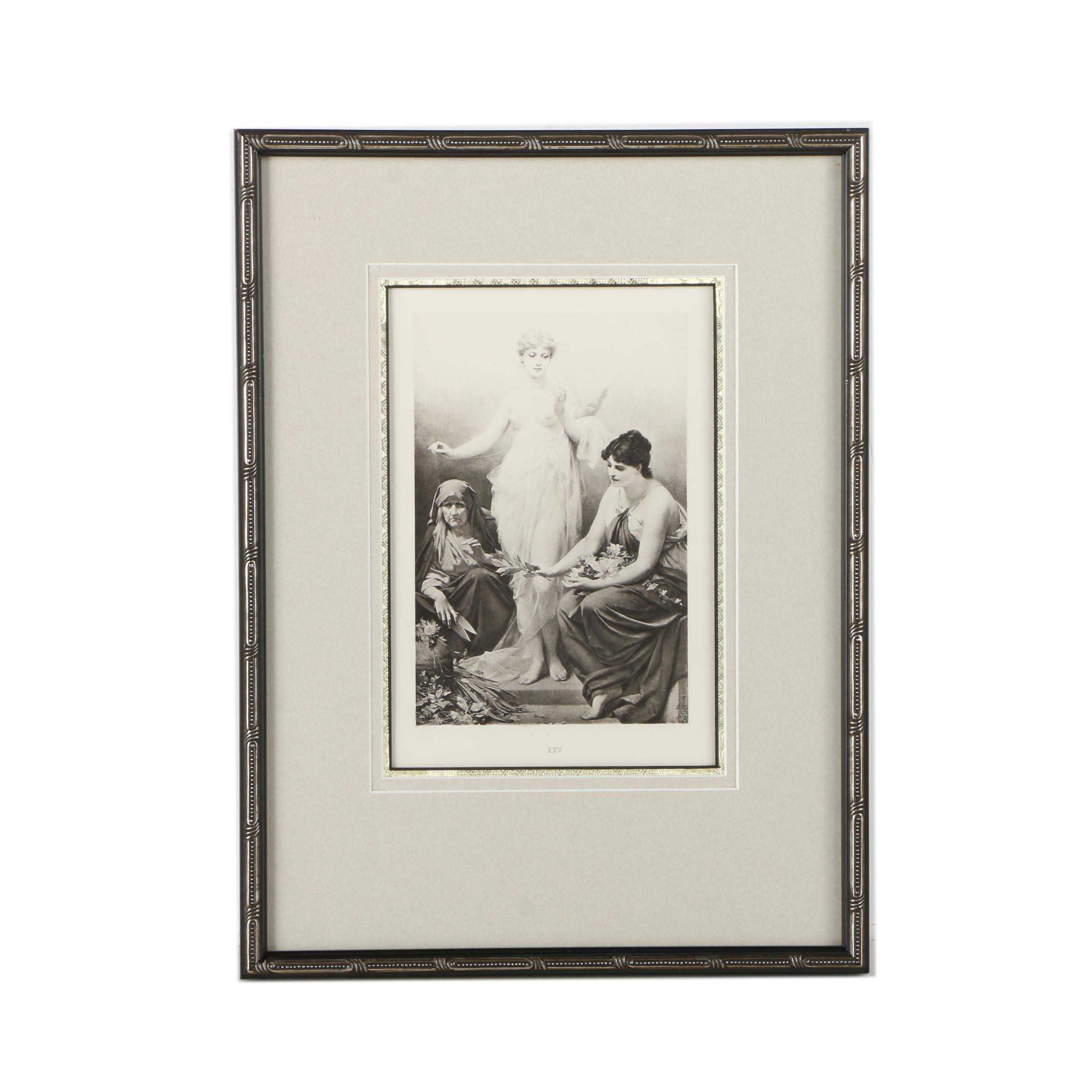 After Friedrich Paul Thumann Photogravure on Paper "The Three Fates"
