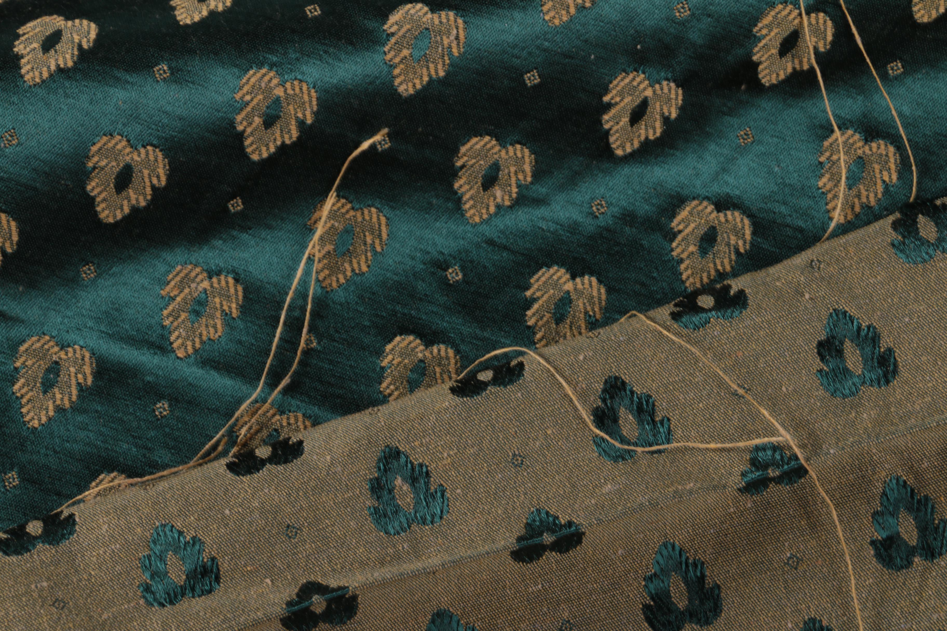 Green and Gold Accented Upholstery Fabric