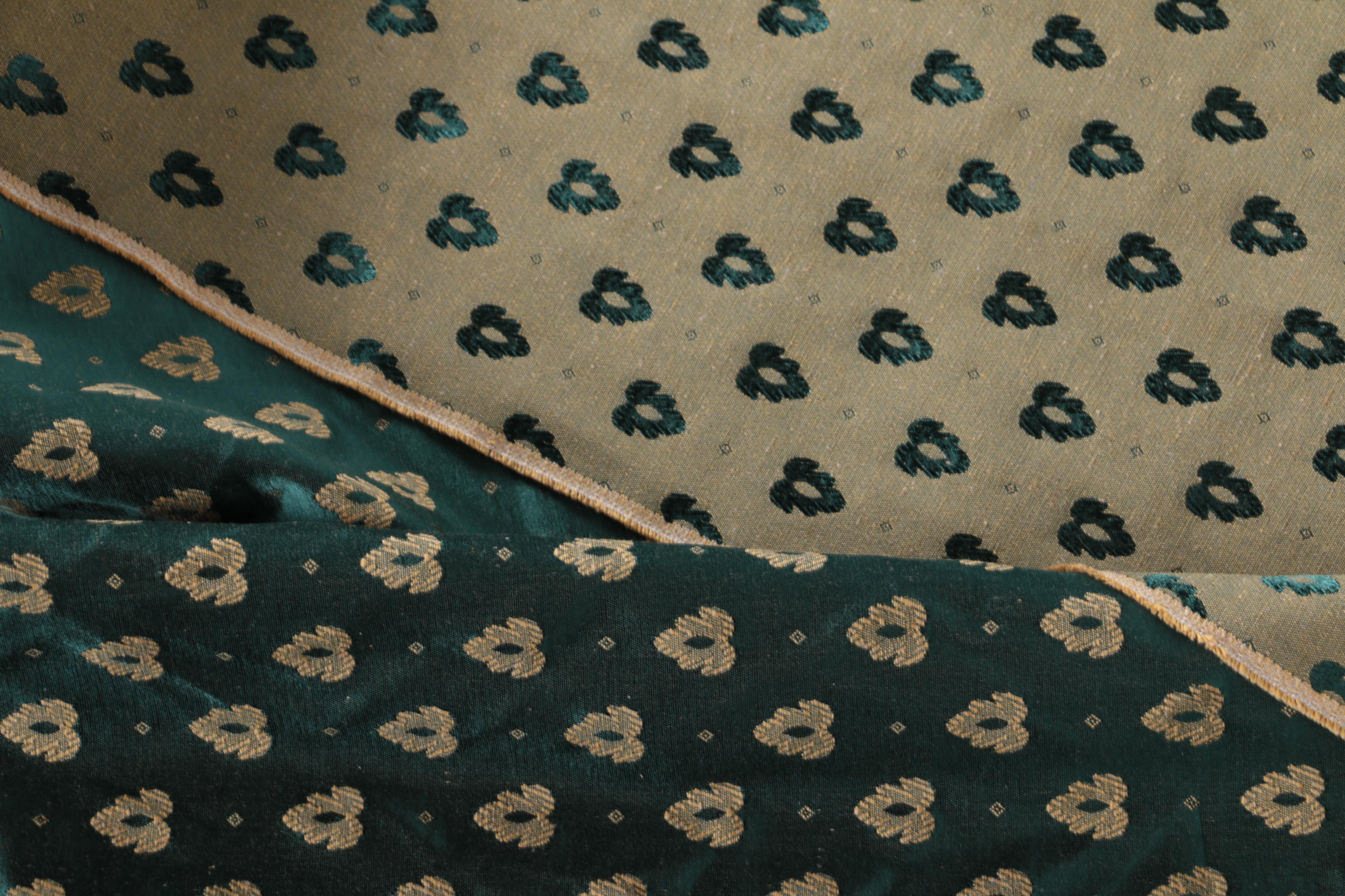 Green and Gold Accented Upholstery Fabric