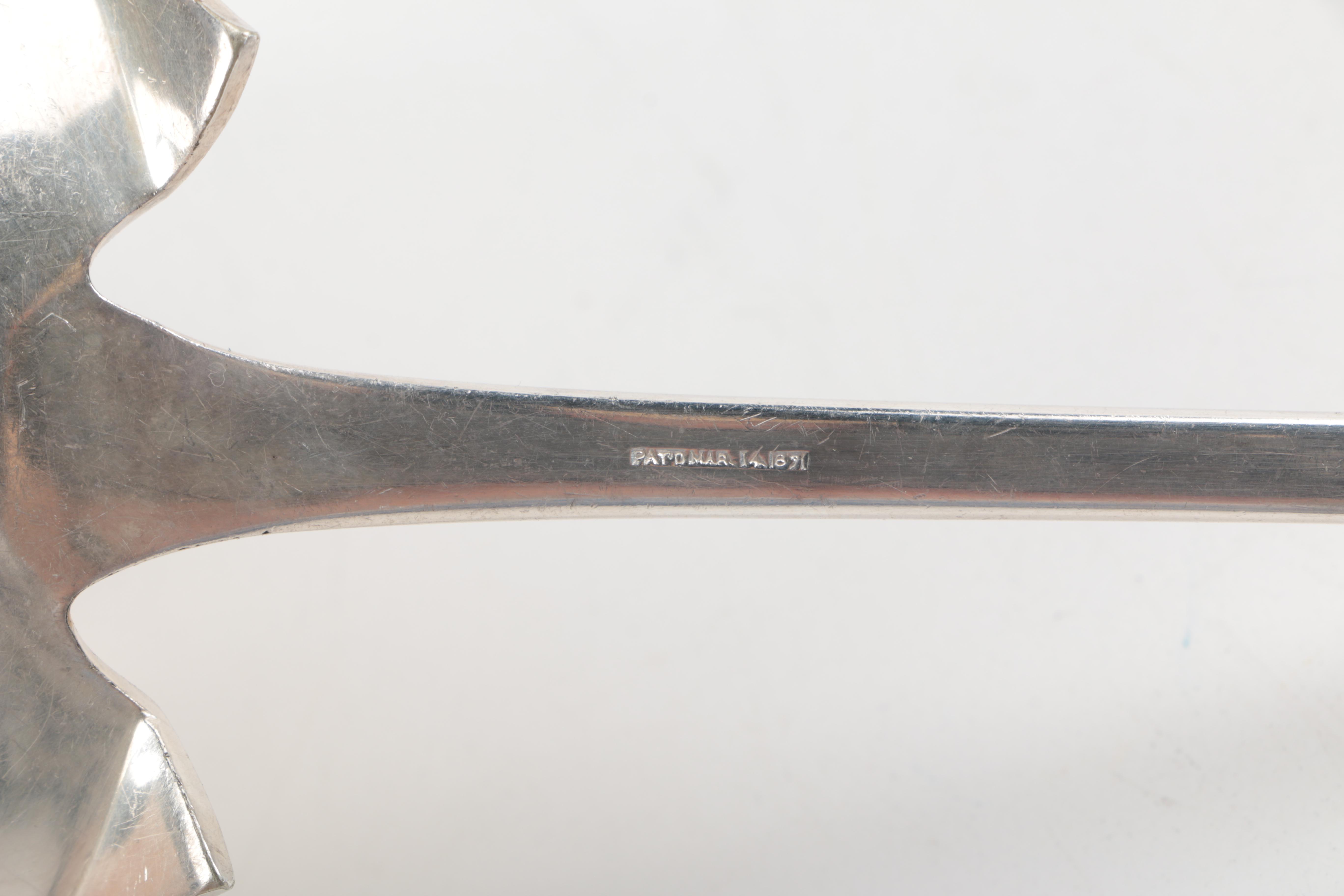 William Hutton & Sons Sterling Punch Bowl and Reed & Barton Silver Plate Ladle