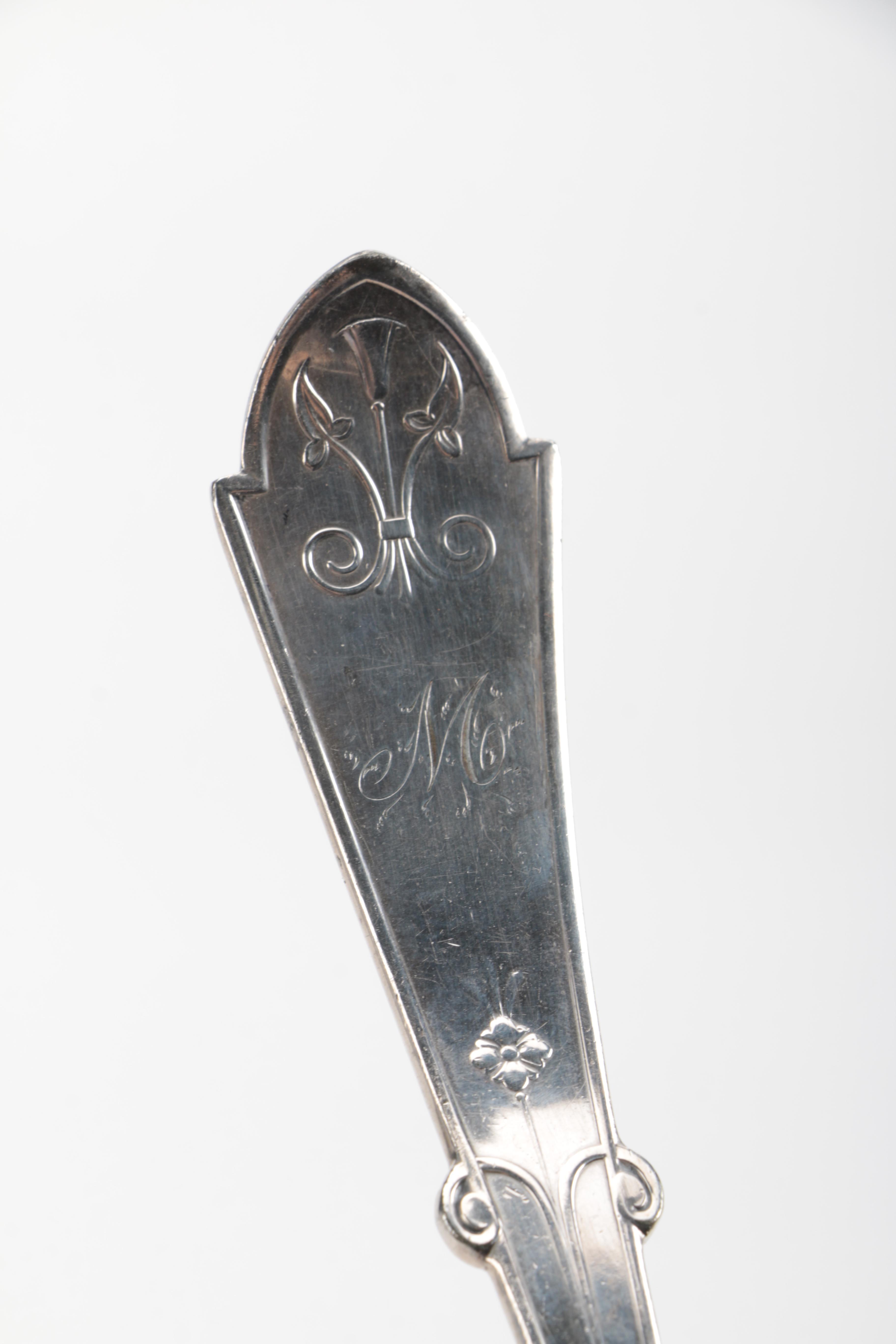 William Hutton & Sons Sterling Punch Bowl and Reed & Barton Silver Plate Ladle