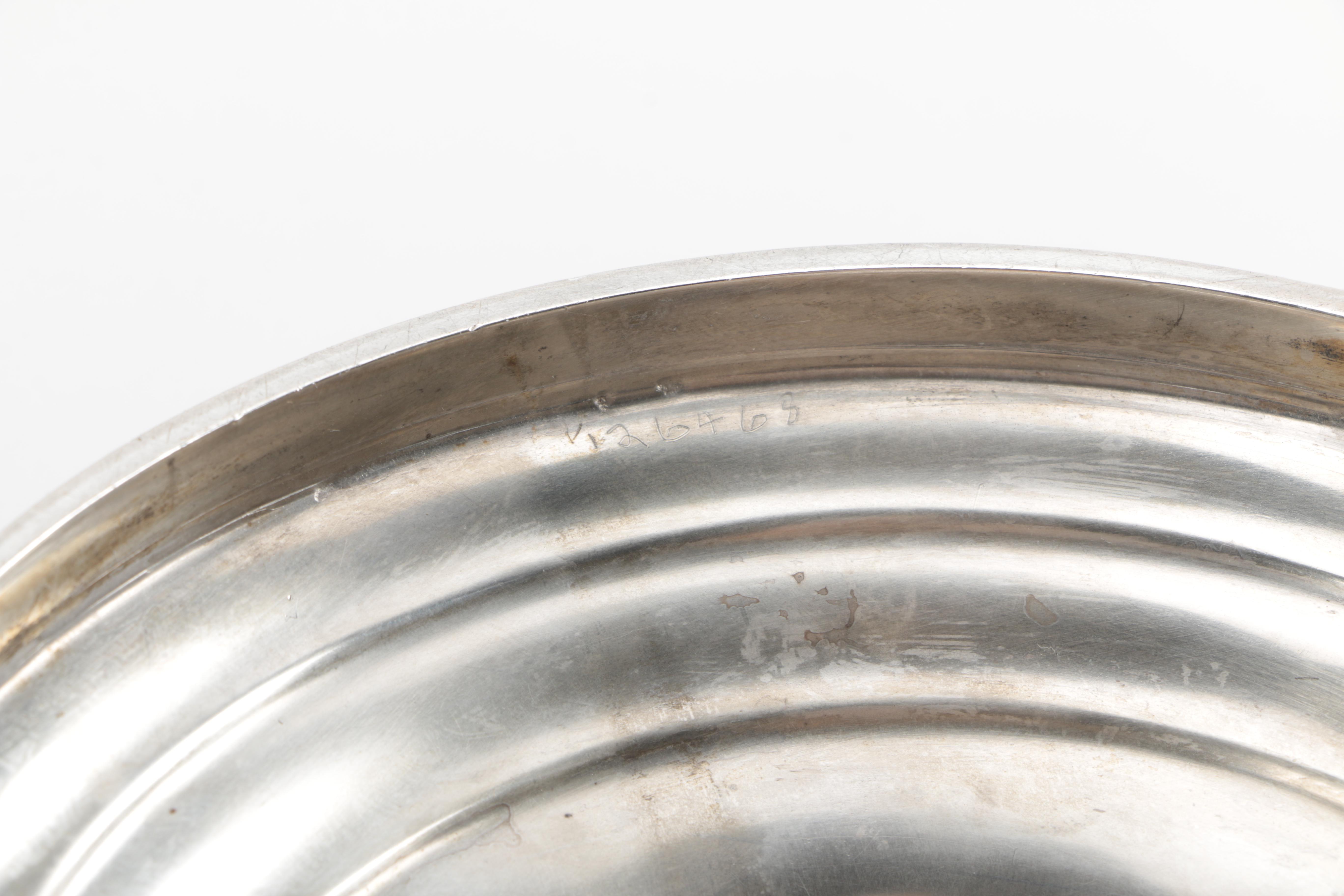 William Hutton & Sons Sterling Punch Bowl and Reed & Barton Silver Plate Ladle