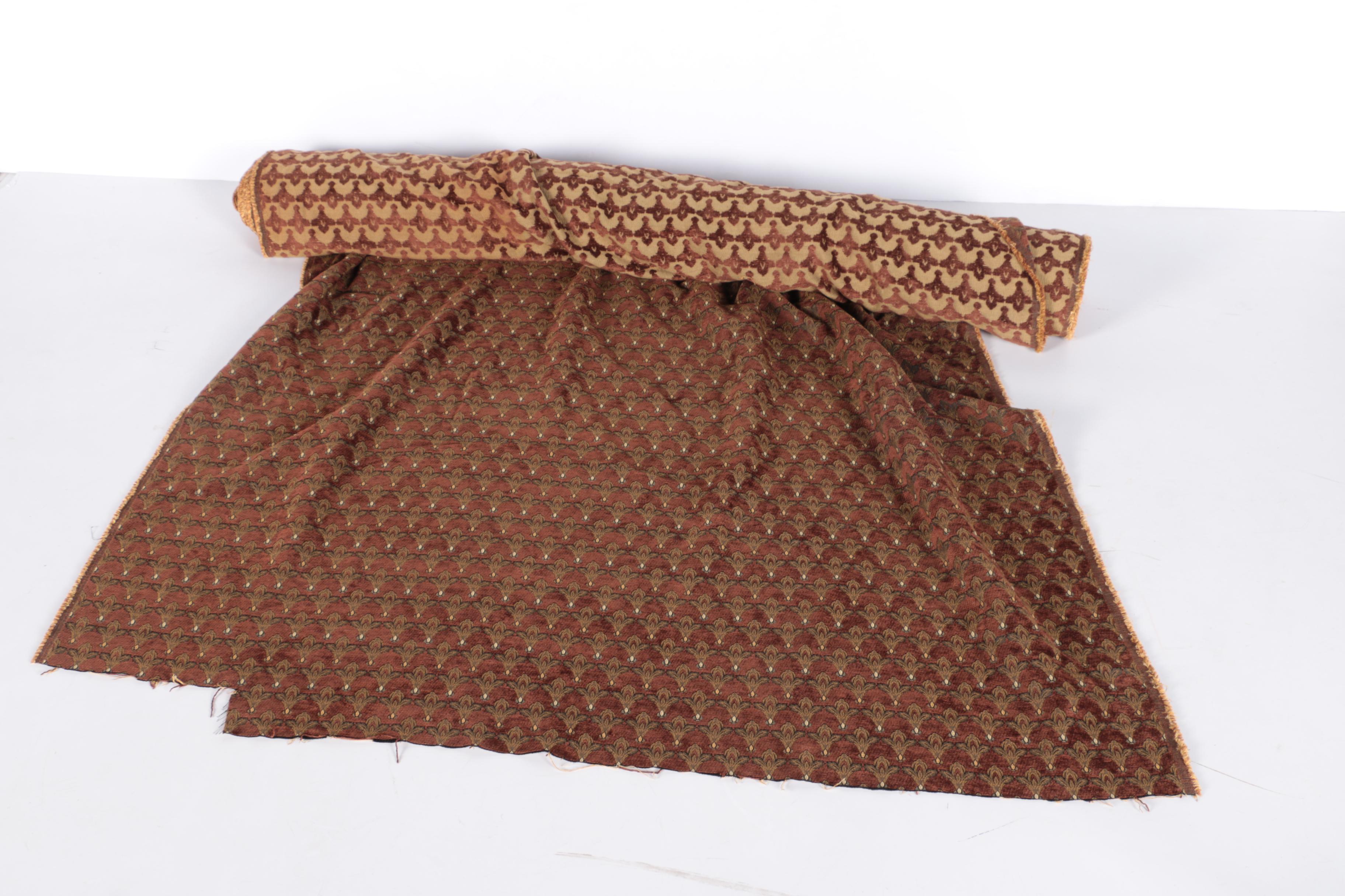 Brown and Gold Upholstry Fabric