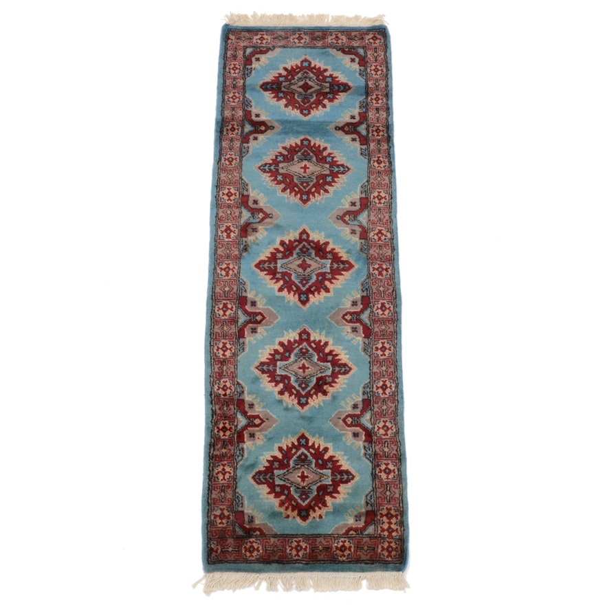 Persian Hand-Knotted Bokhara Wool Runner Rug