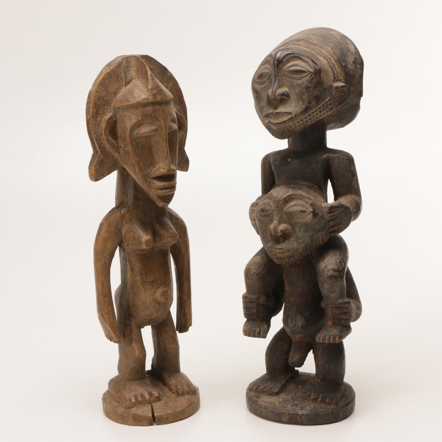 Carved Wood Figures From Congo