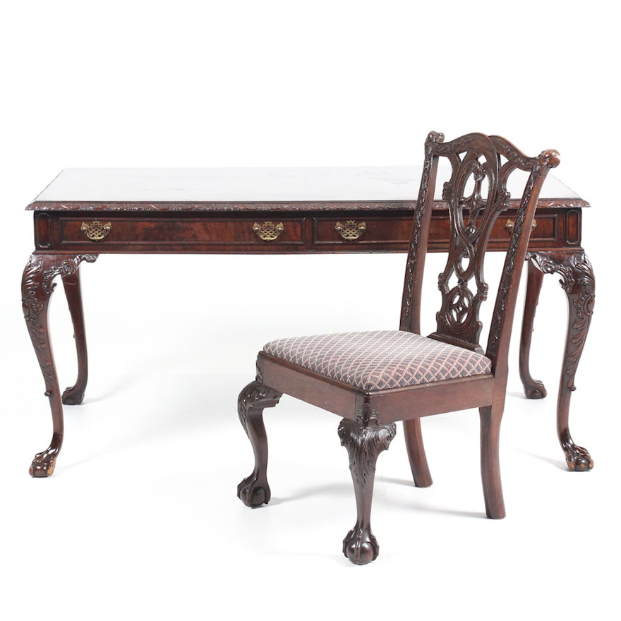 Chippendale Reproduction Desk and Chair