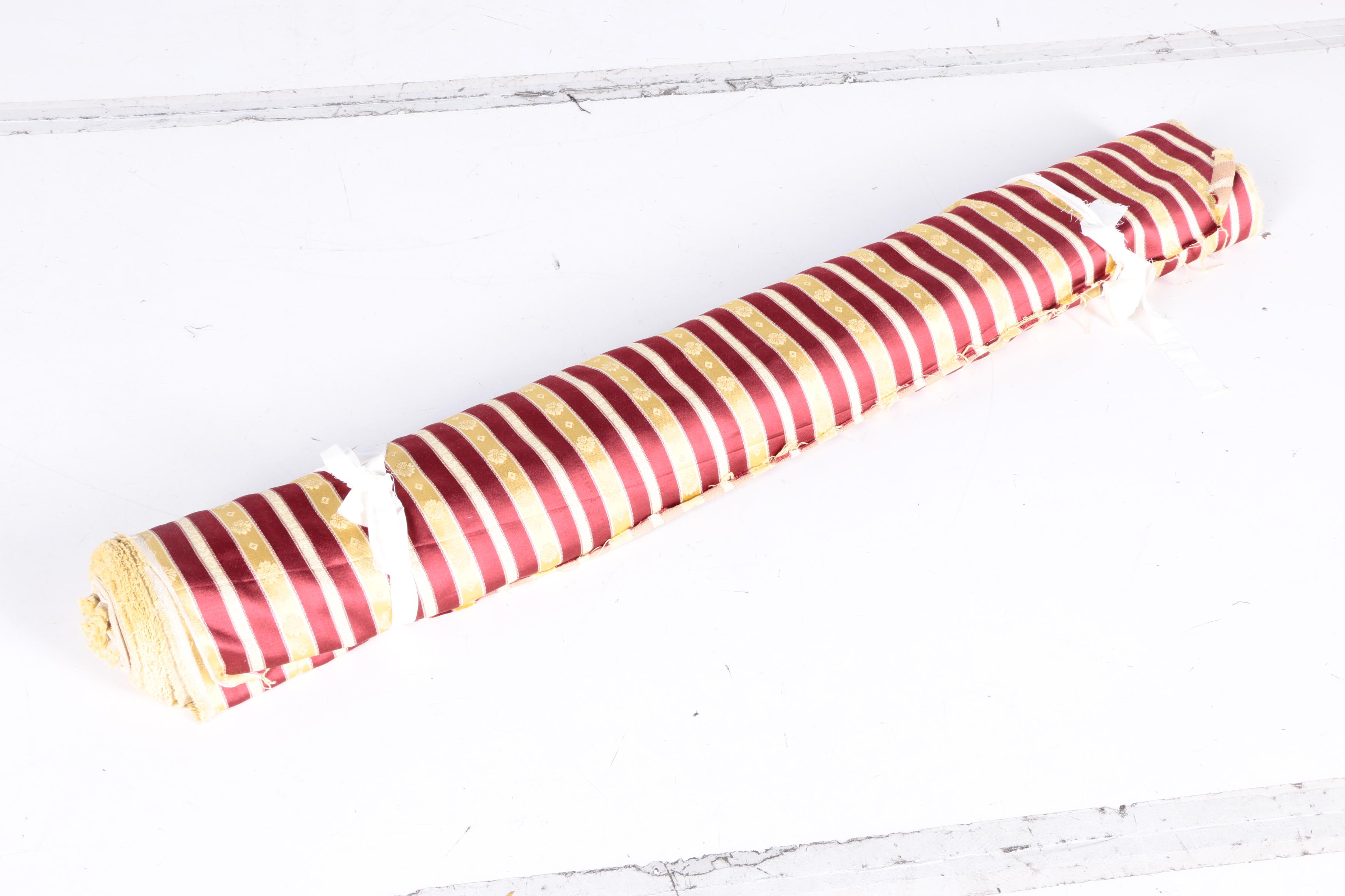 Gold and Red Striped Upholstery