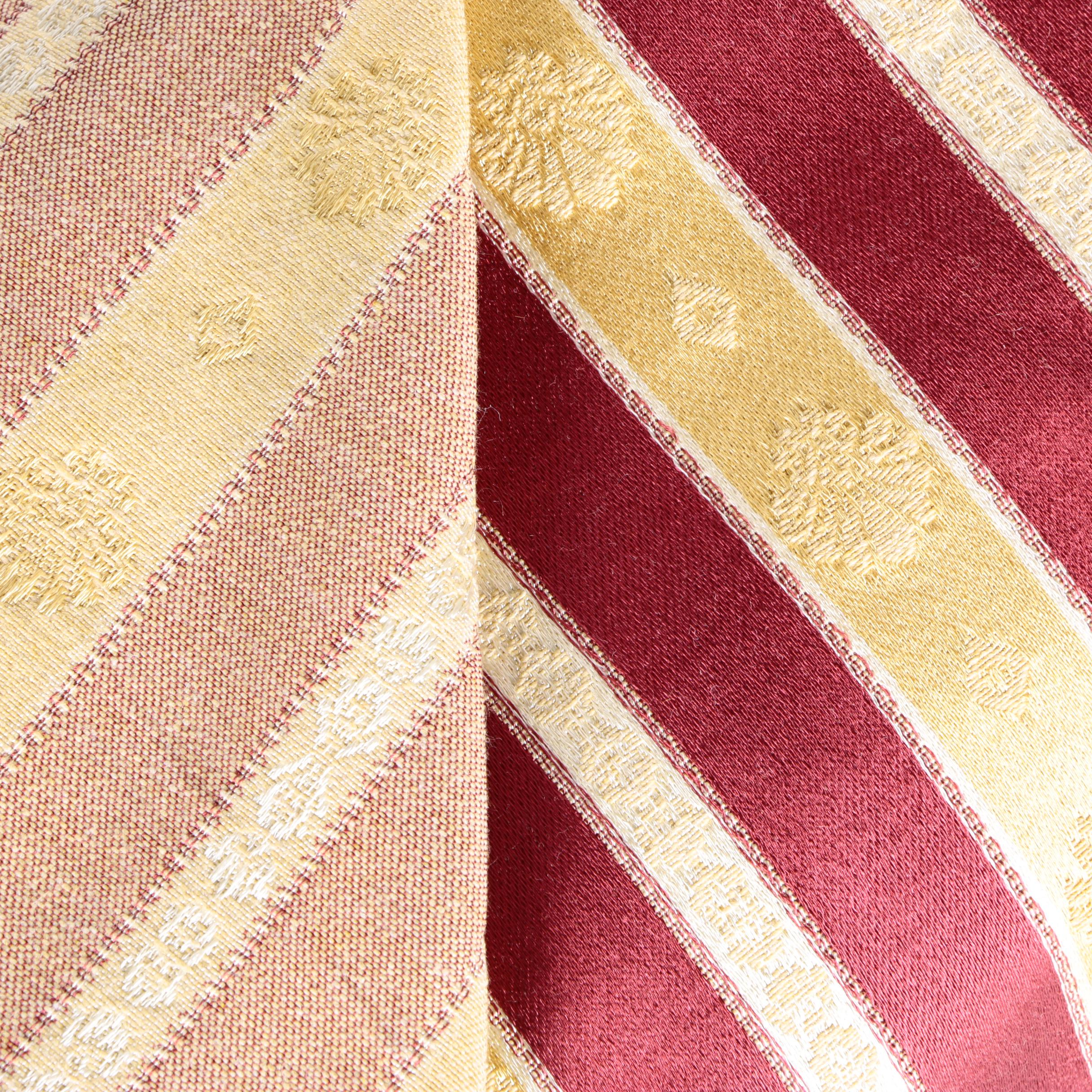 Gold and Red Striped Upholstery