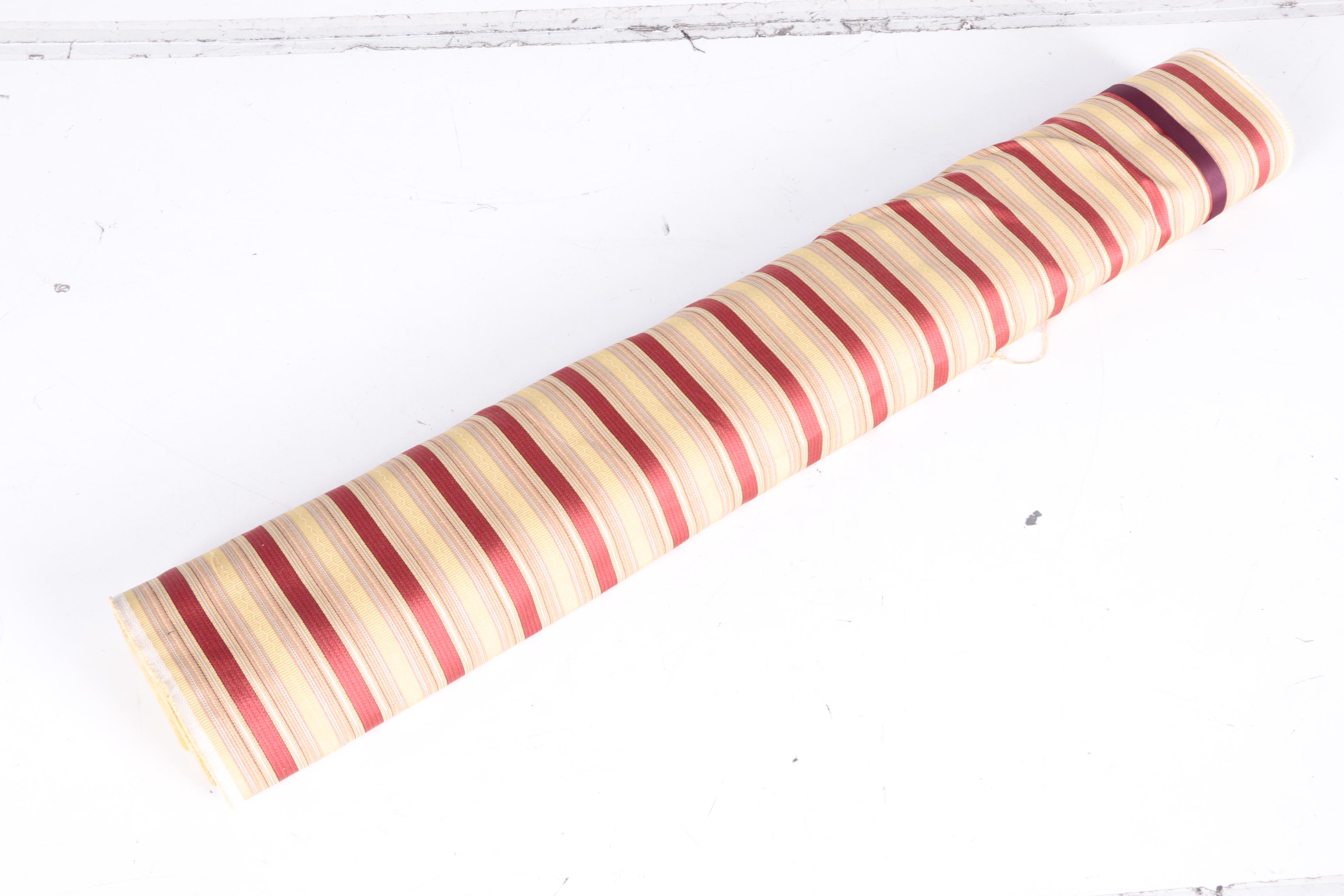 Gold and Red Striped Upholstery