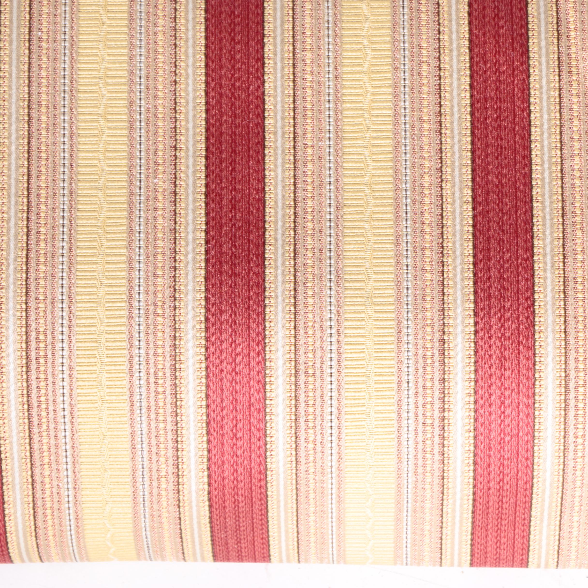 Gold and Red Striped Upholstery