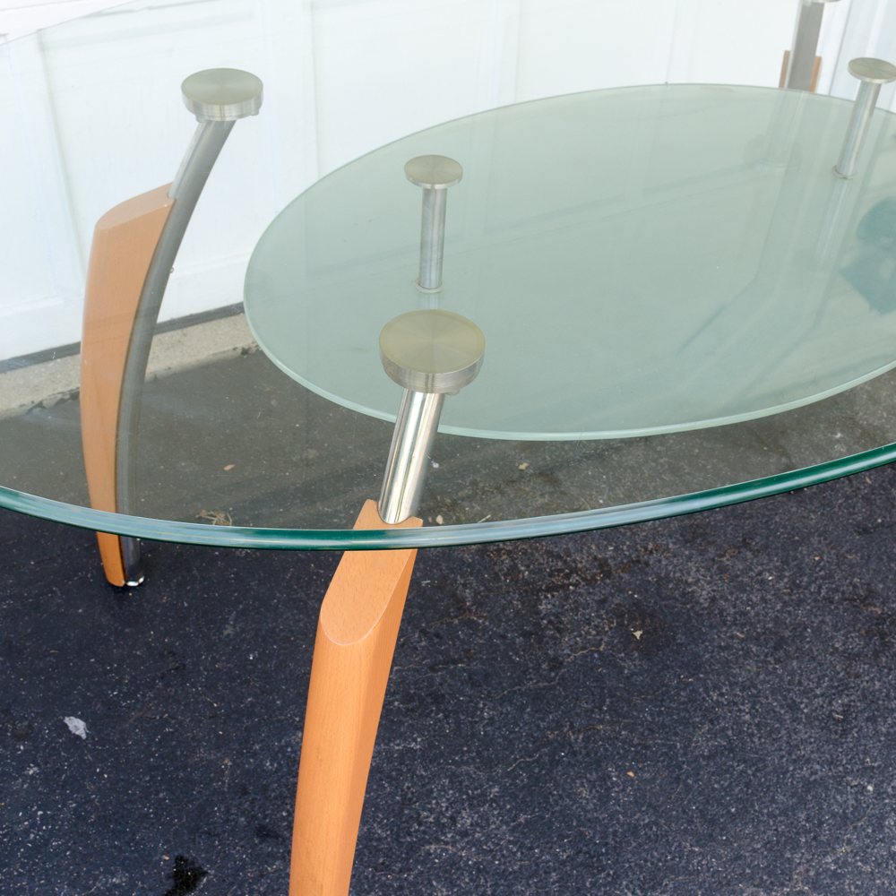 Modern Style Glass Top Table