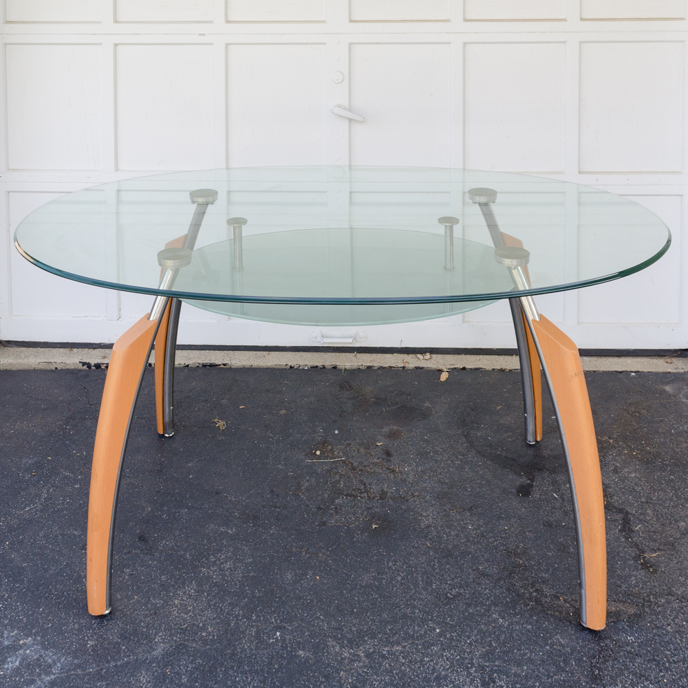 Modern Style Glass Top Table