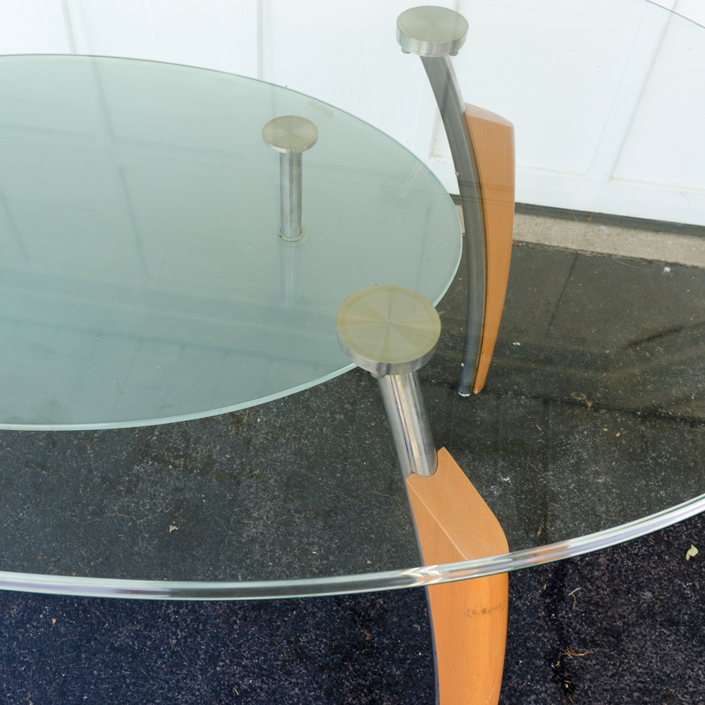 Modern Style Glass Top Table