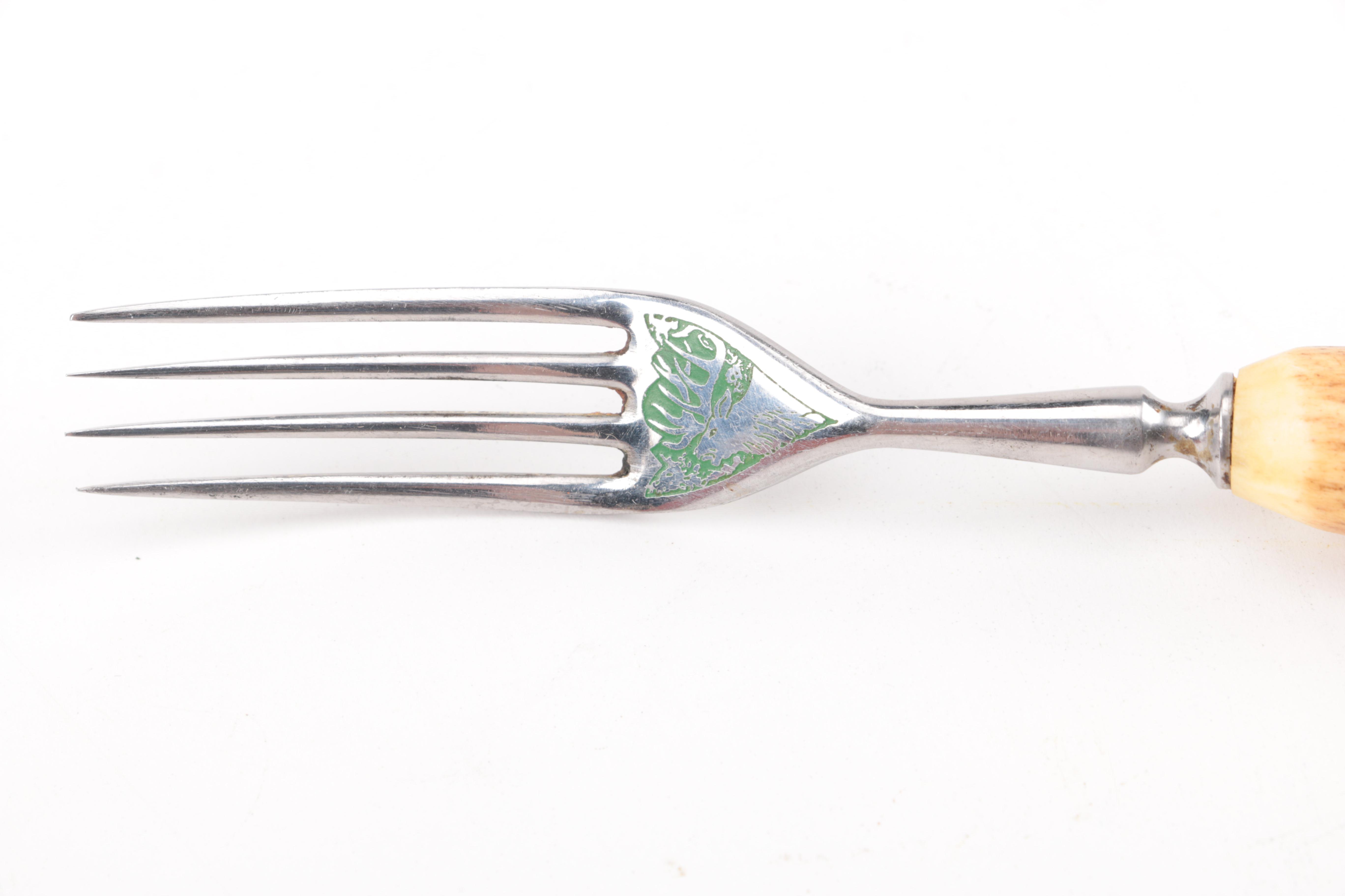 Vintage Rostfrei Solingen Antler-Handled Knife and Fork Set