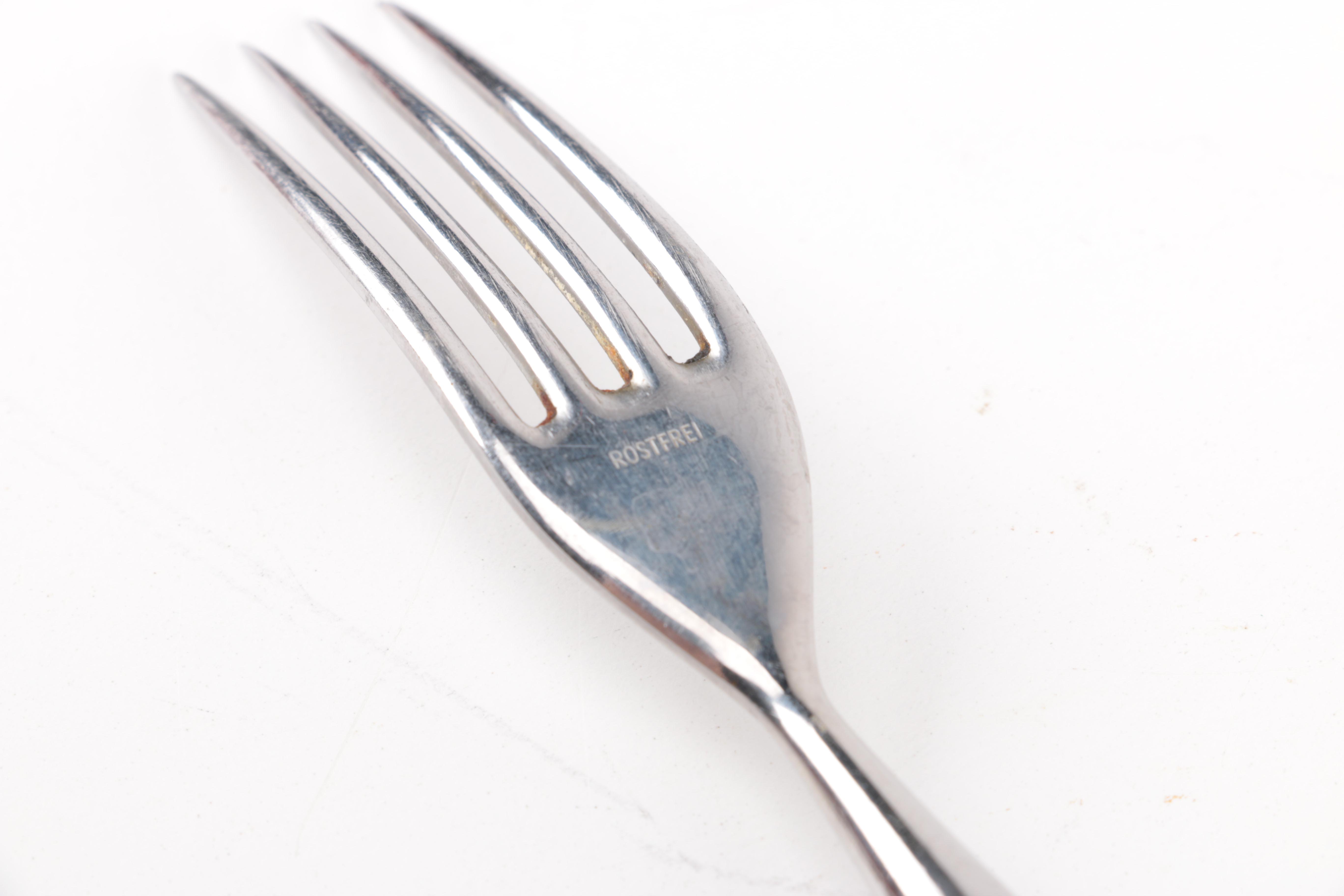 Vintage Rostfrei Solingen Antler-Handled Knife and Fork Set