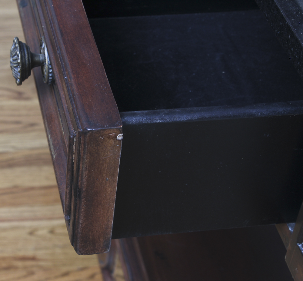 Vintage Federal Style Console Table With Mirrored Panels by Bassett