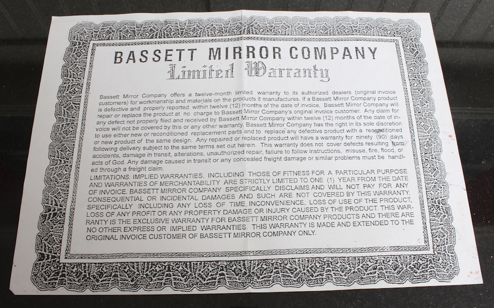 Vintage Federal Style Console Table With Mirrored Panels by Bassett