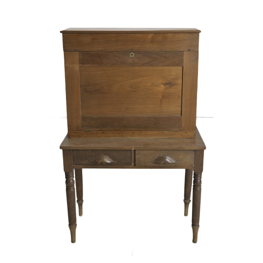 Antique Walnut Plantation Desk