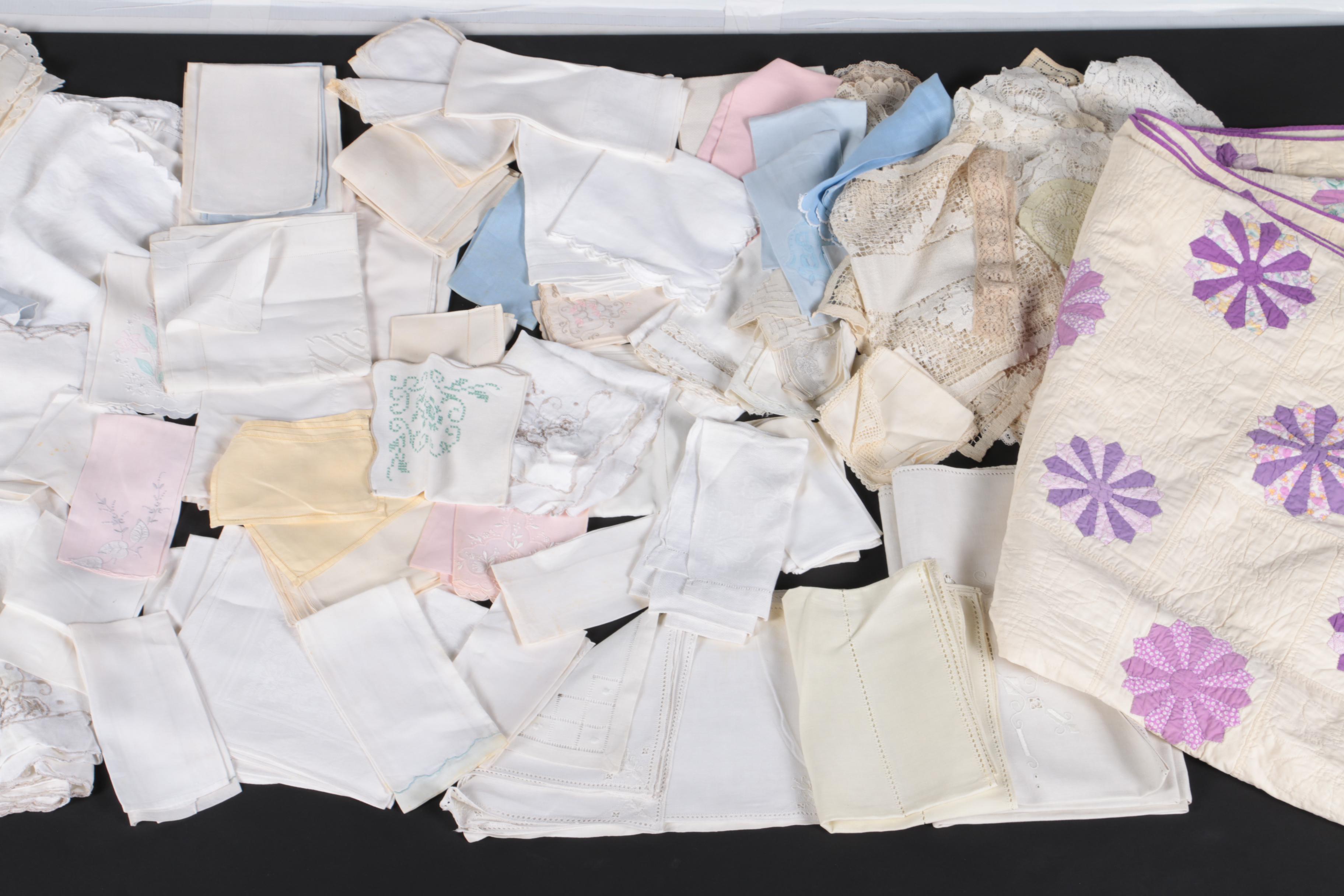 Large Assortment of Linens