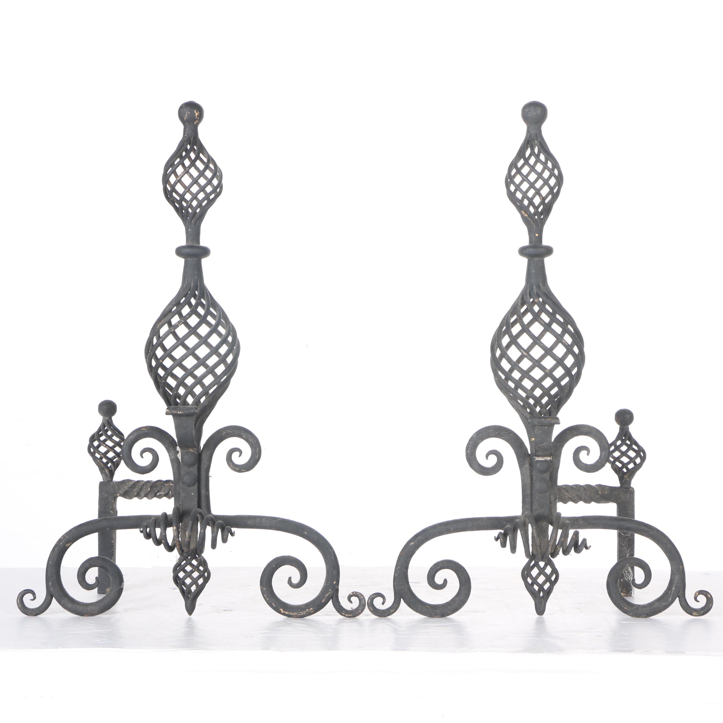 Pair of Metal Andirons