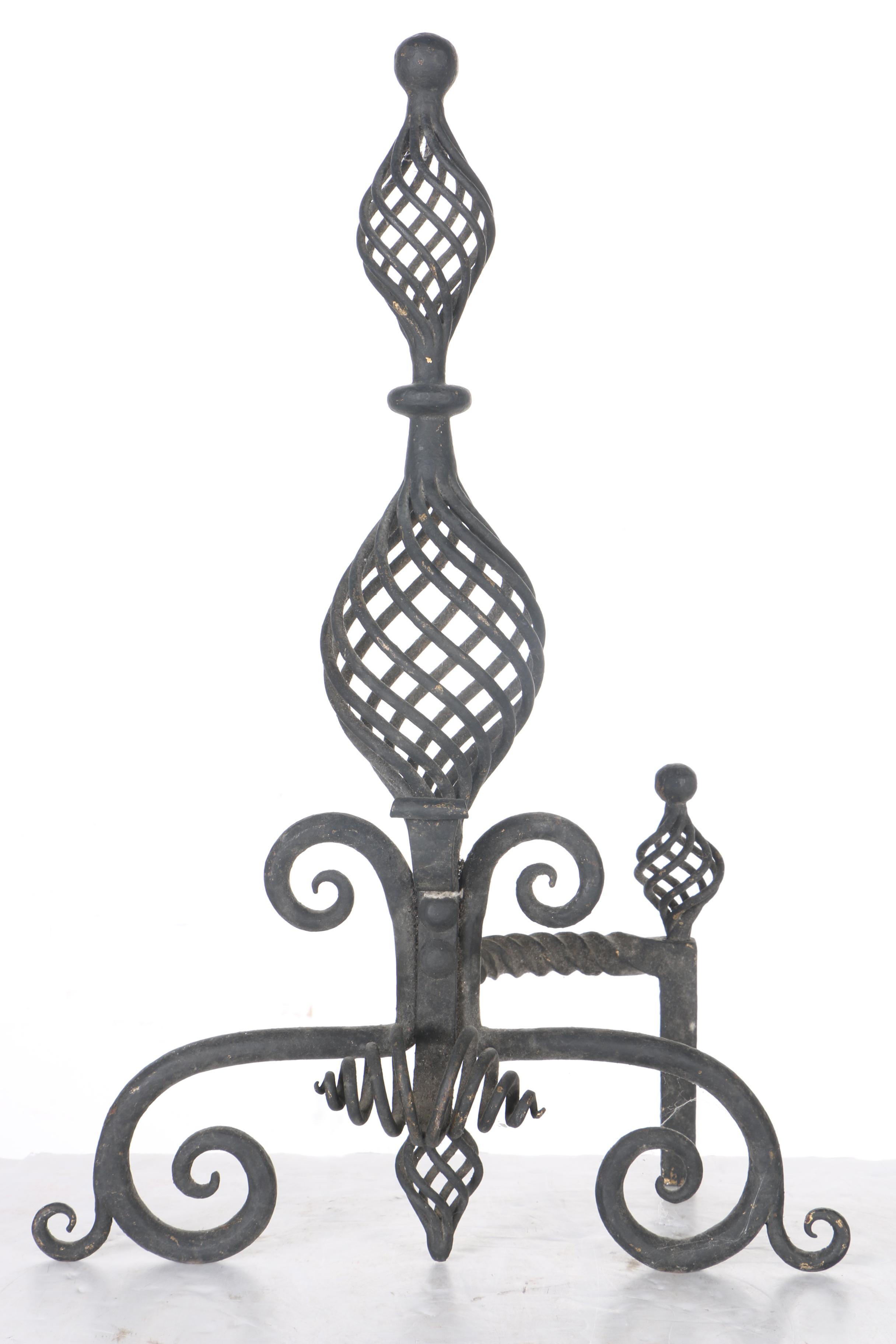 Pair of Metal Andirons