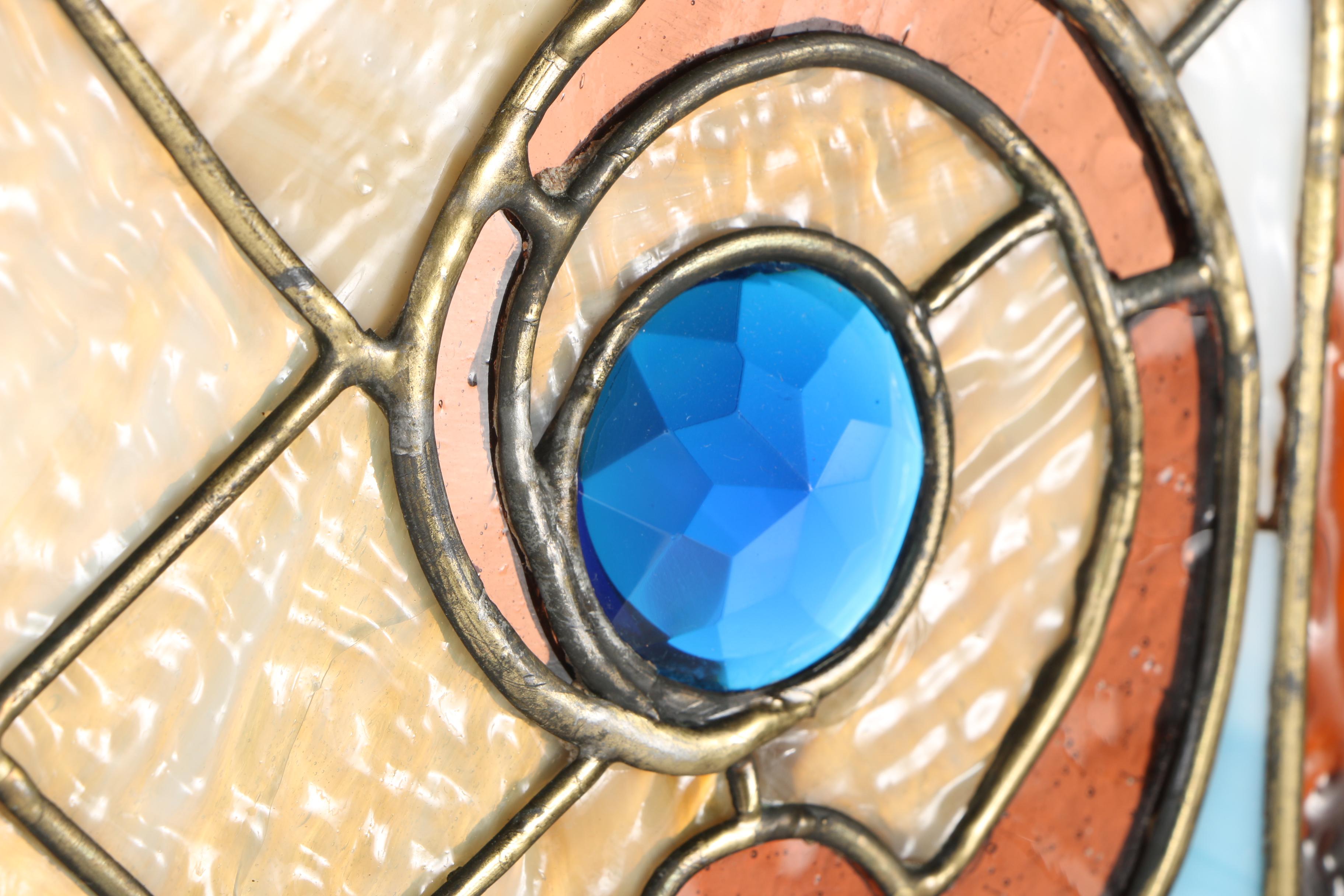 Brass and Stained Glass Screen