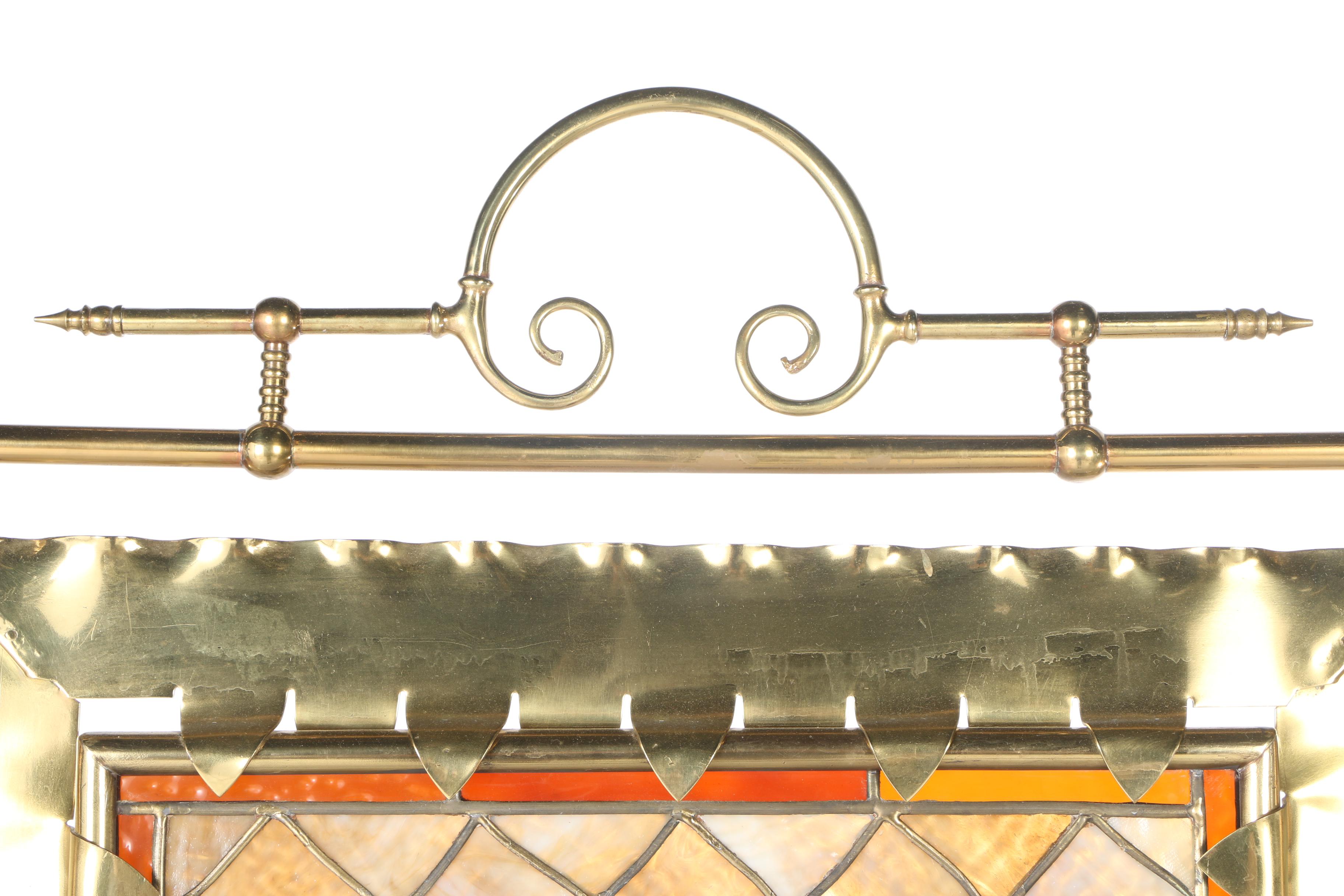 Brass and Stained Glass Screen