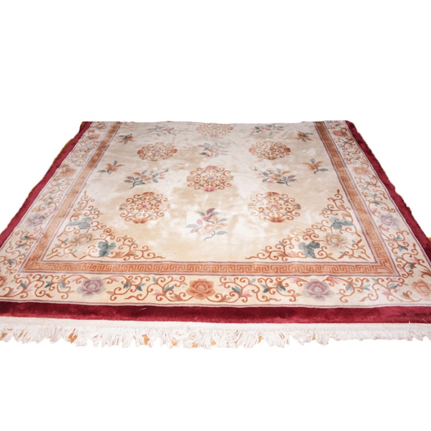 Hand-Knotted Chinese Room Size Rug