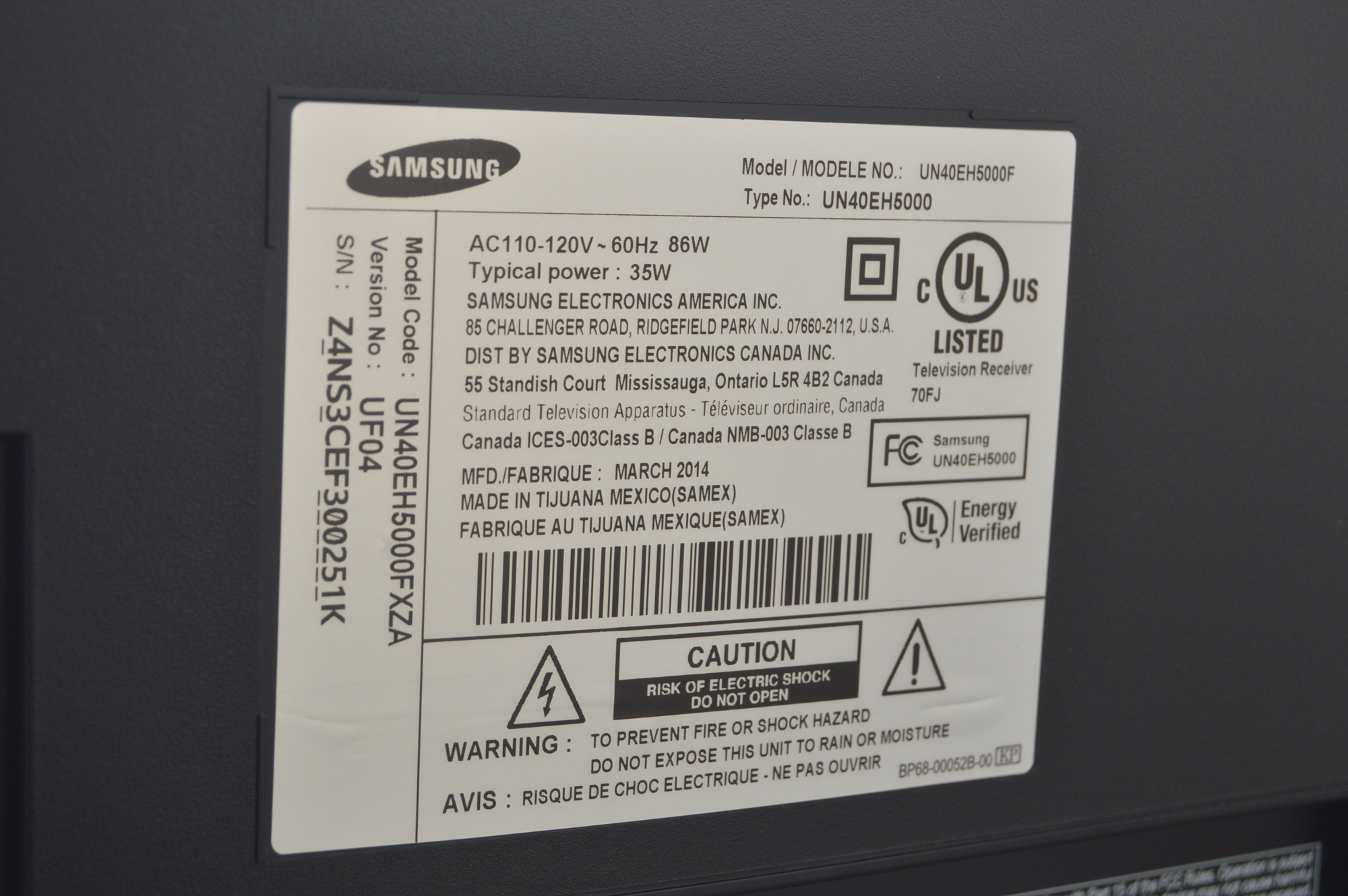 Black Emerson Flat Screen Television