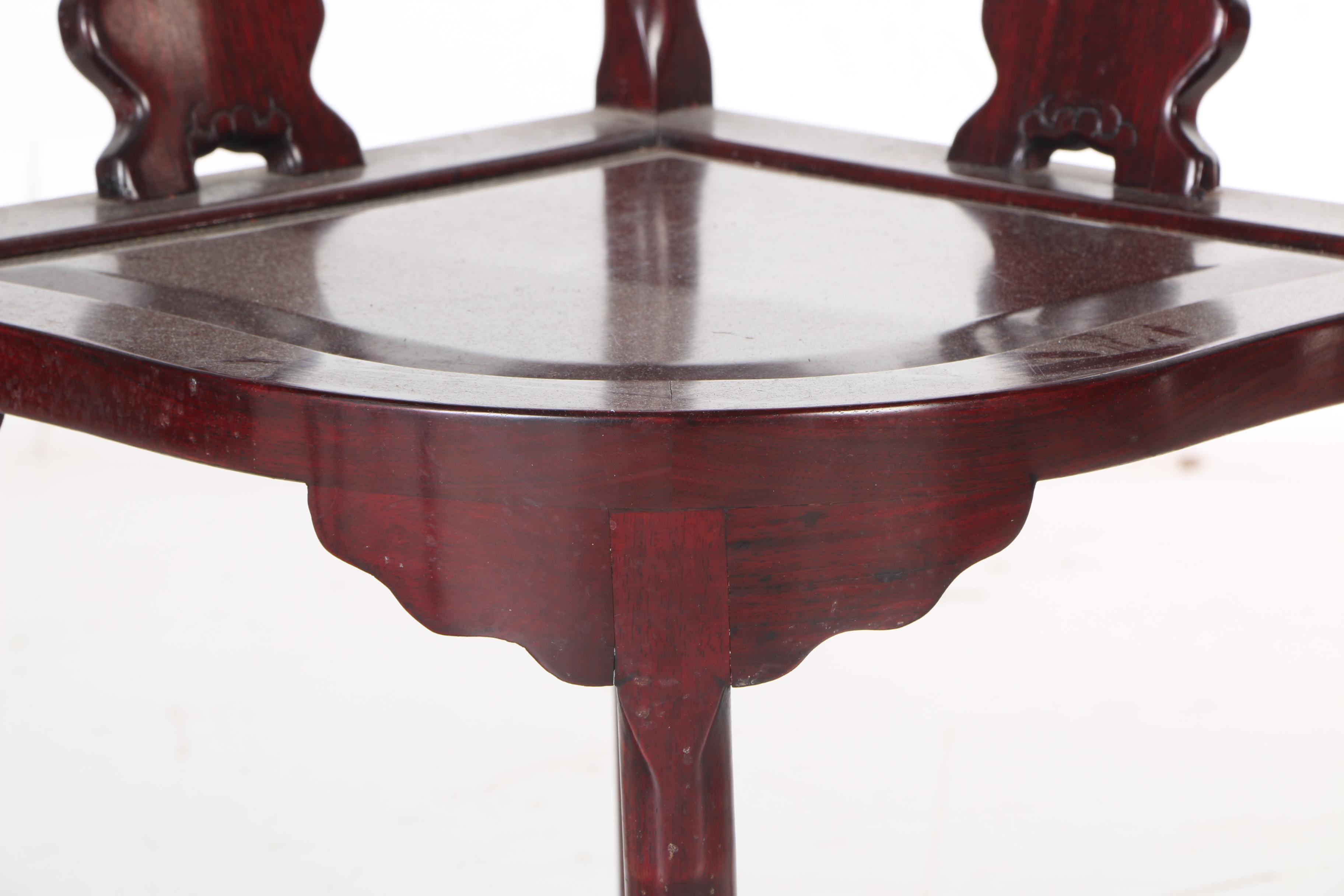 Rosewood Chinese Style Corner Chairs
