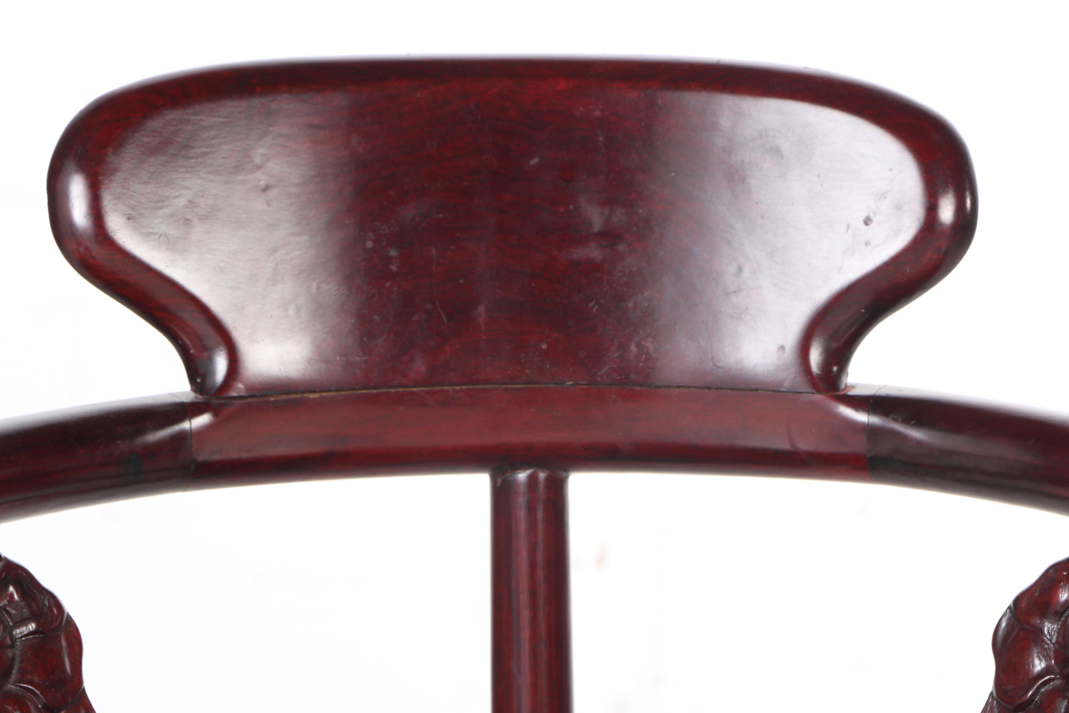 Rosewood Chinese Style Corner Chairs