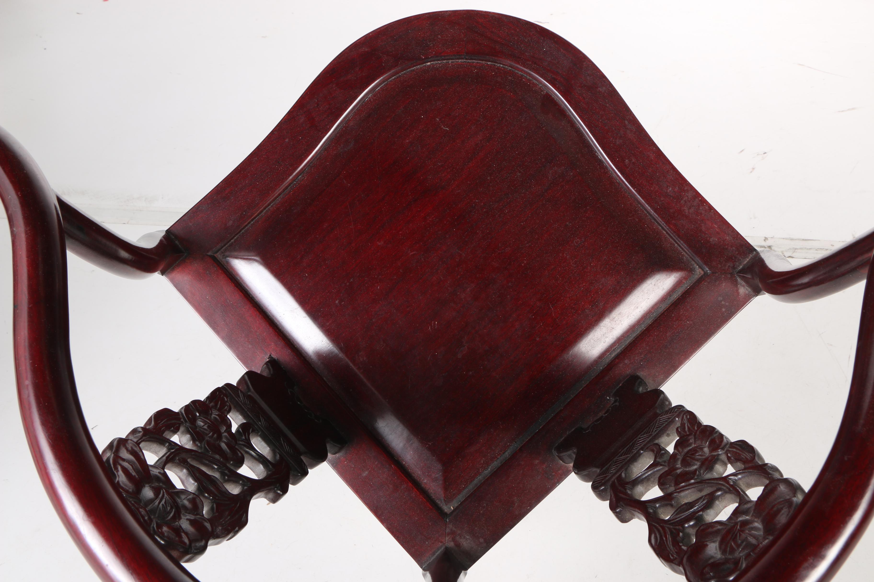 Rosewood Chinese Style Corner Chairs