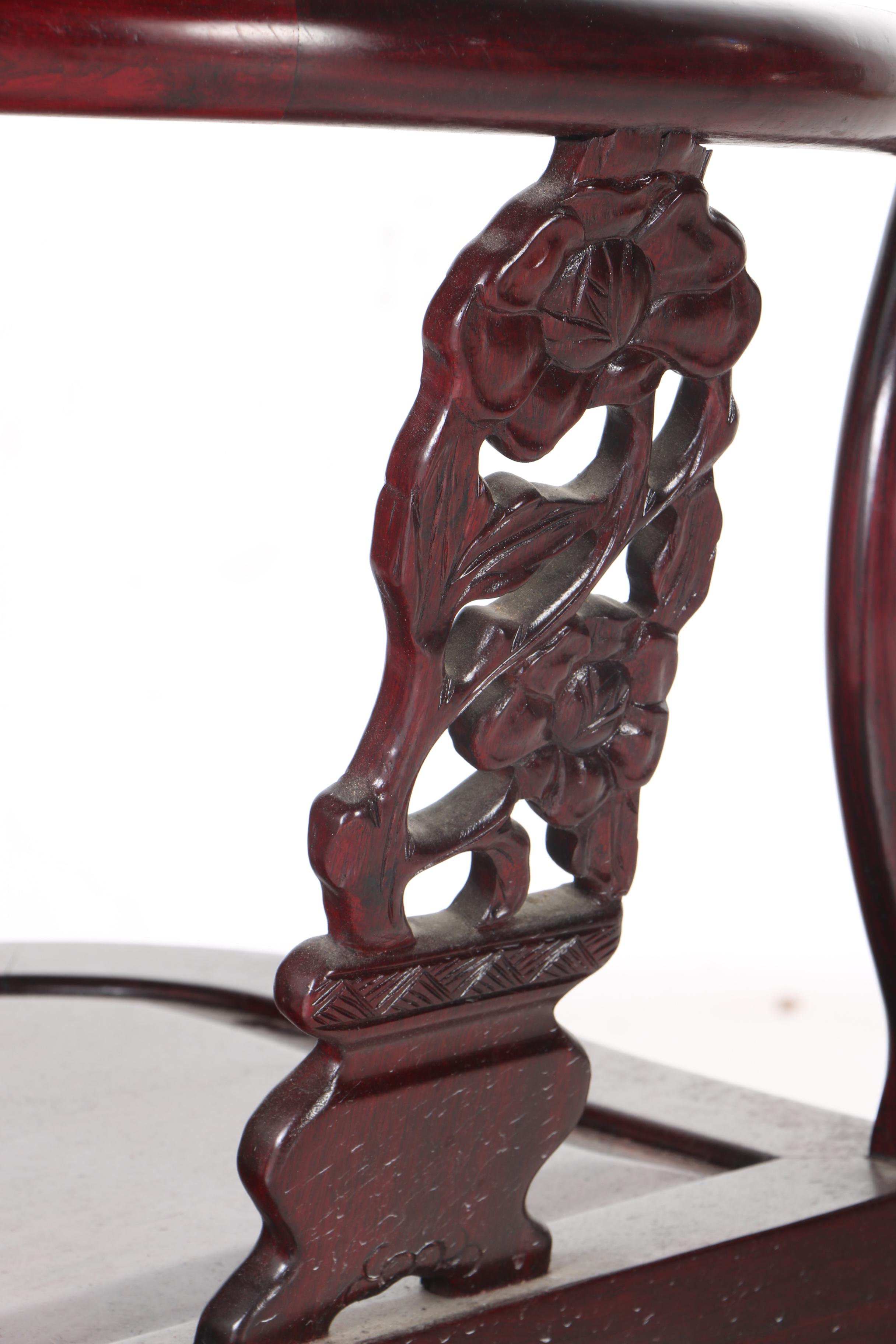 Rosewood Chinese Style Corner Chairs