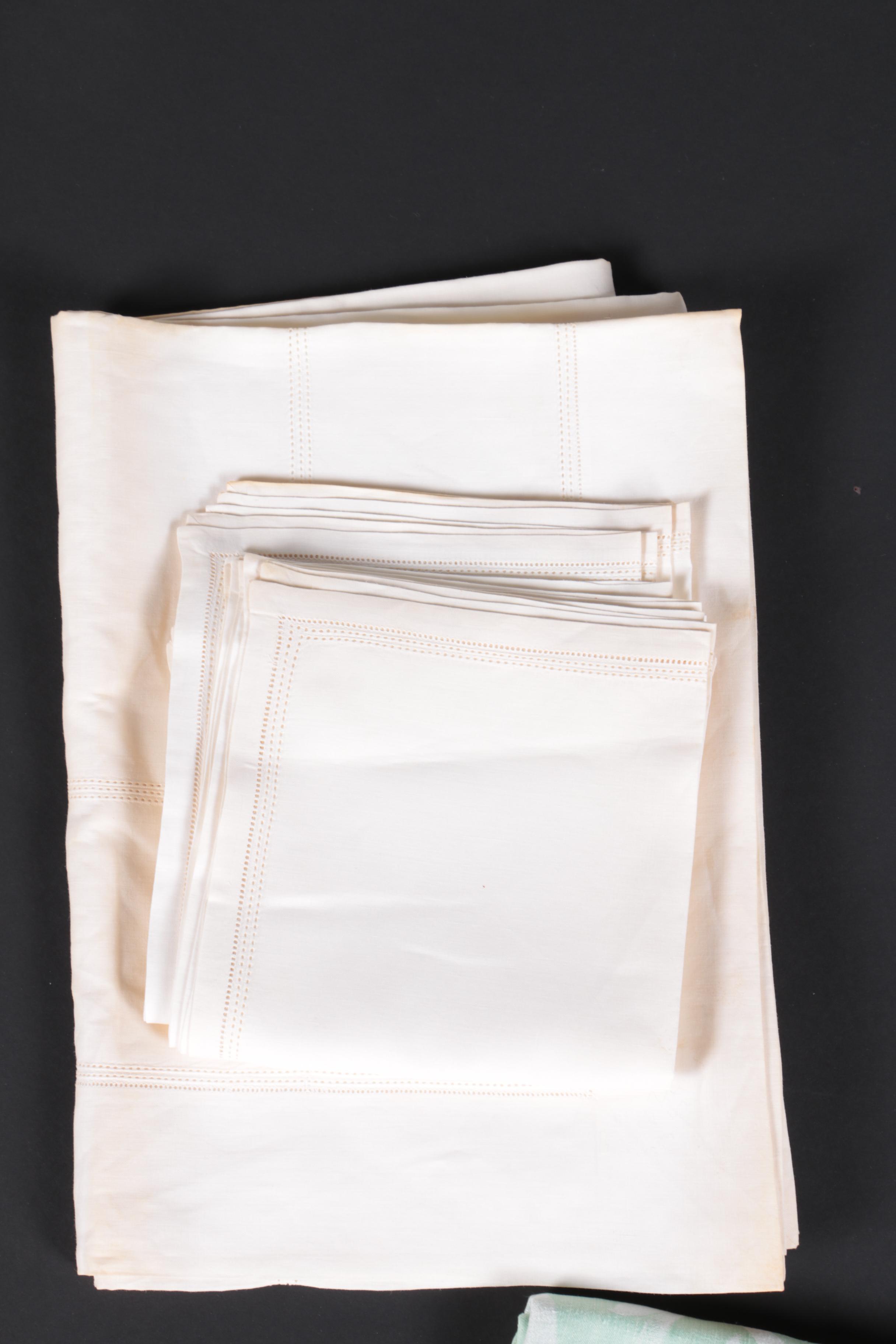 Assorted Fine Linens Including Imported Demask